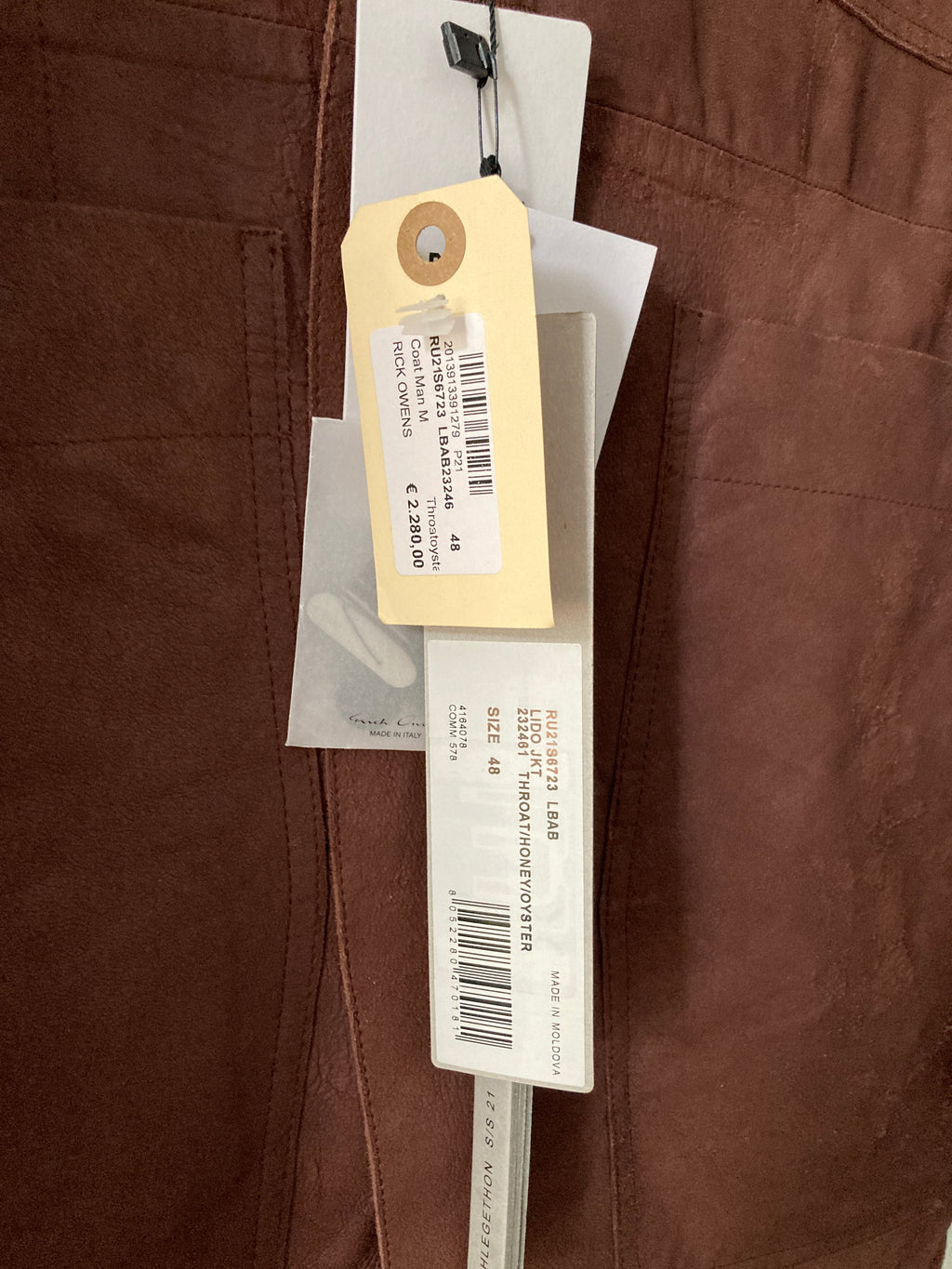 S/S 21  "PHLEGETHON" Runway Blistered Lamb Leather Lido Jacket