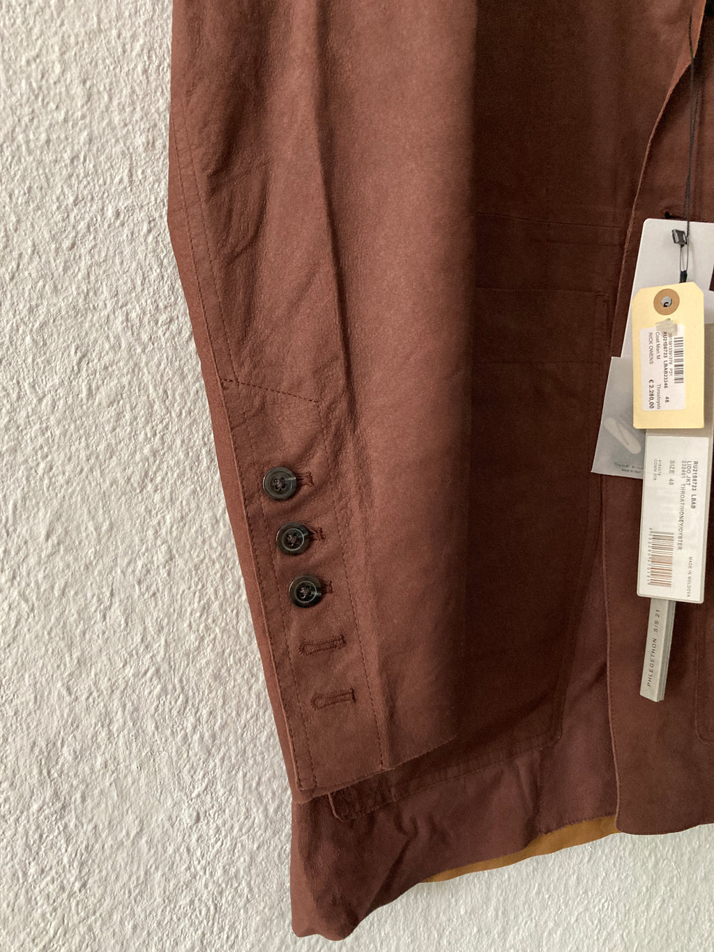 S/S 21  "PHLEGETHON" Runway Blistered Lamb Leather Lido Jacket