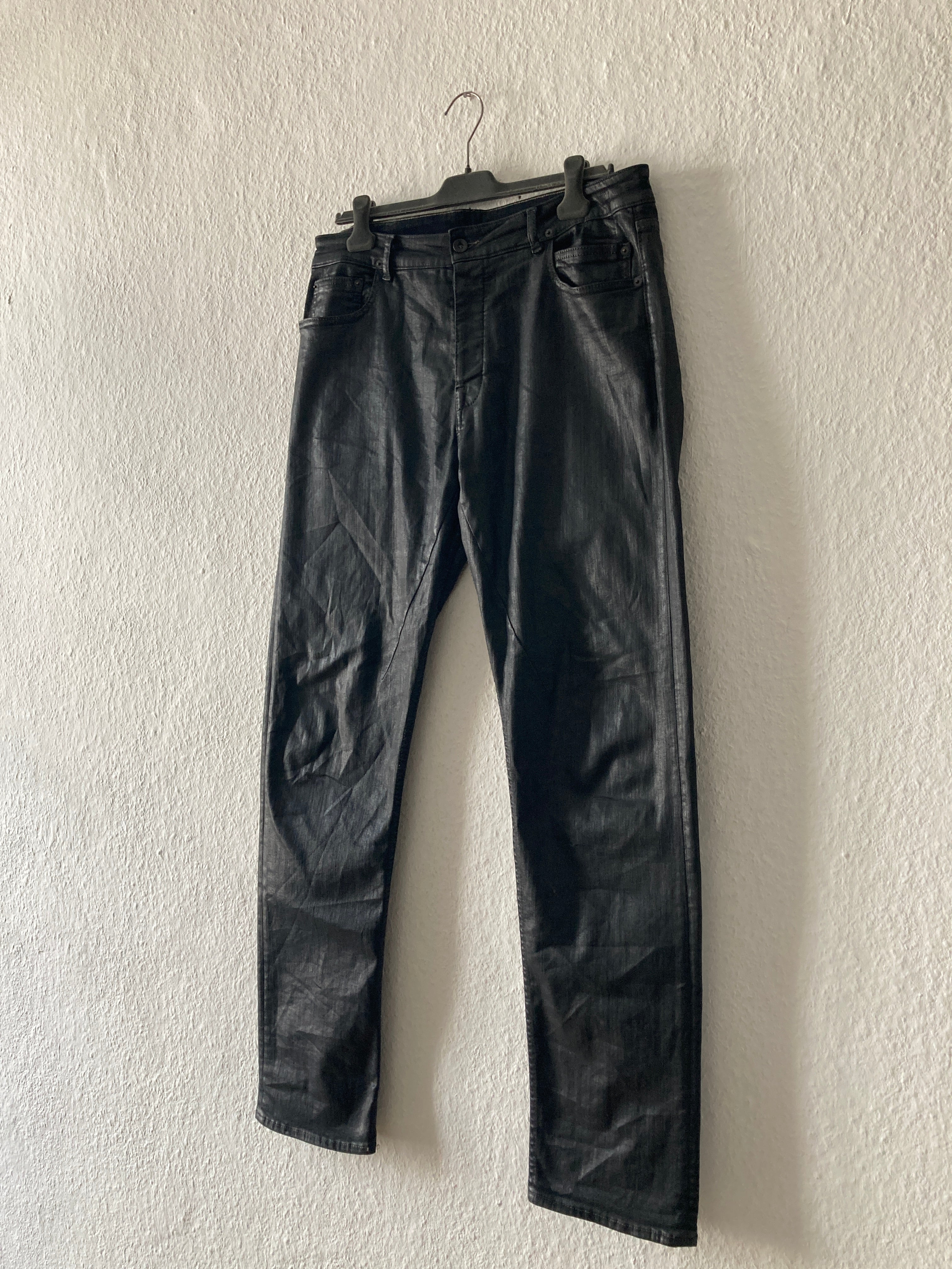 S/S 18 "DIRT" Waxed Torrance Cut Denim Jeans Rick Owens US36