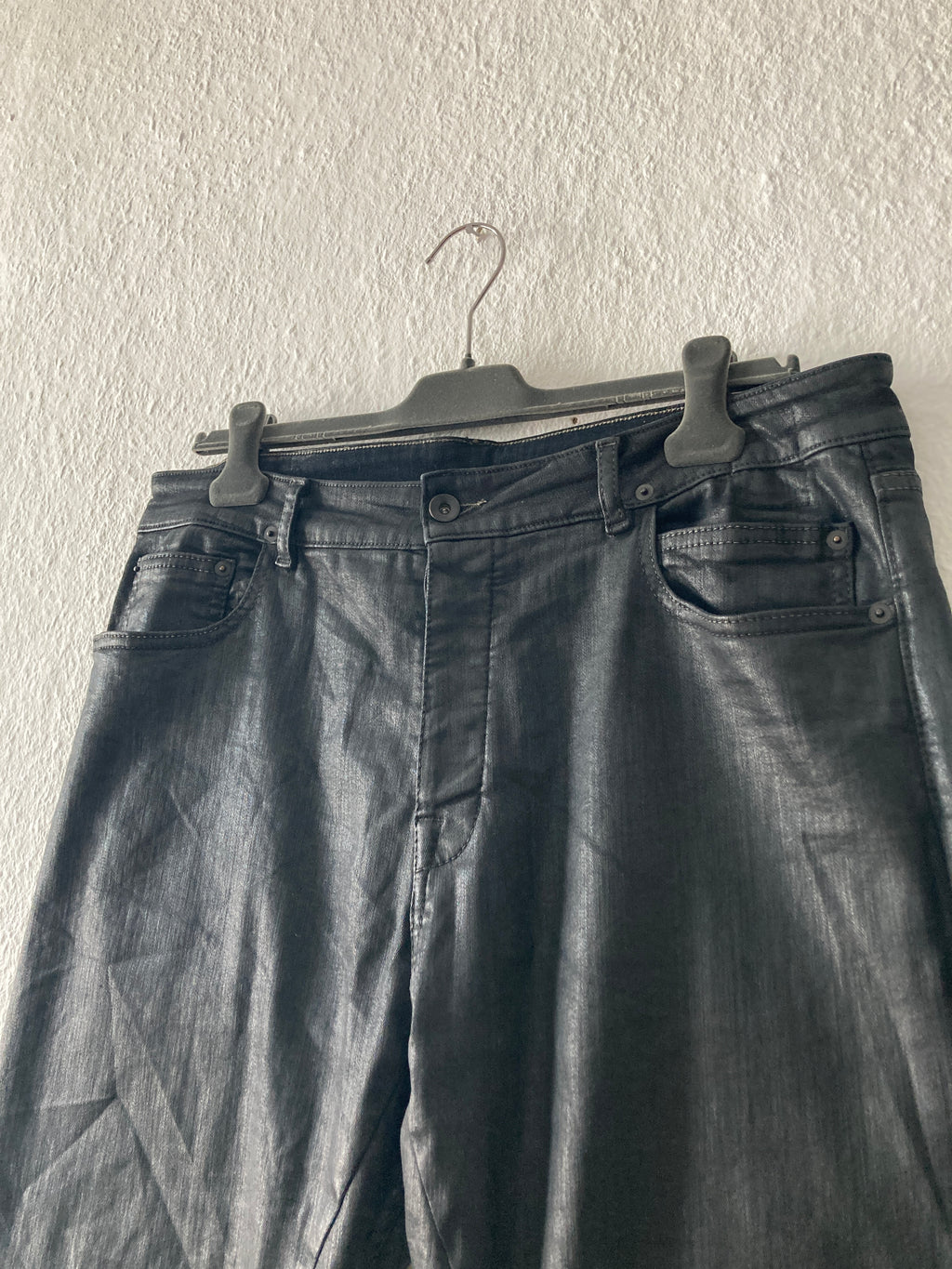 S/S 18 "DIRT" Waxed Torrance Cut Denim Jeans Rick Owens US36