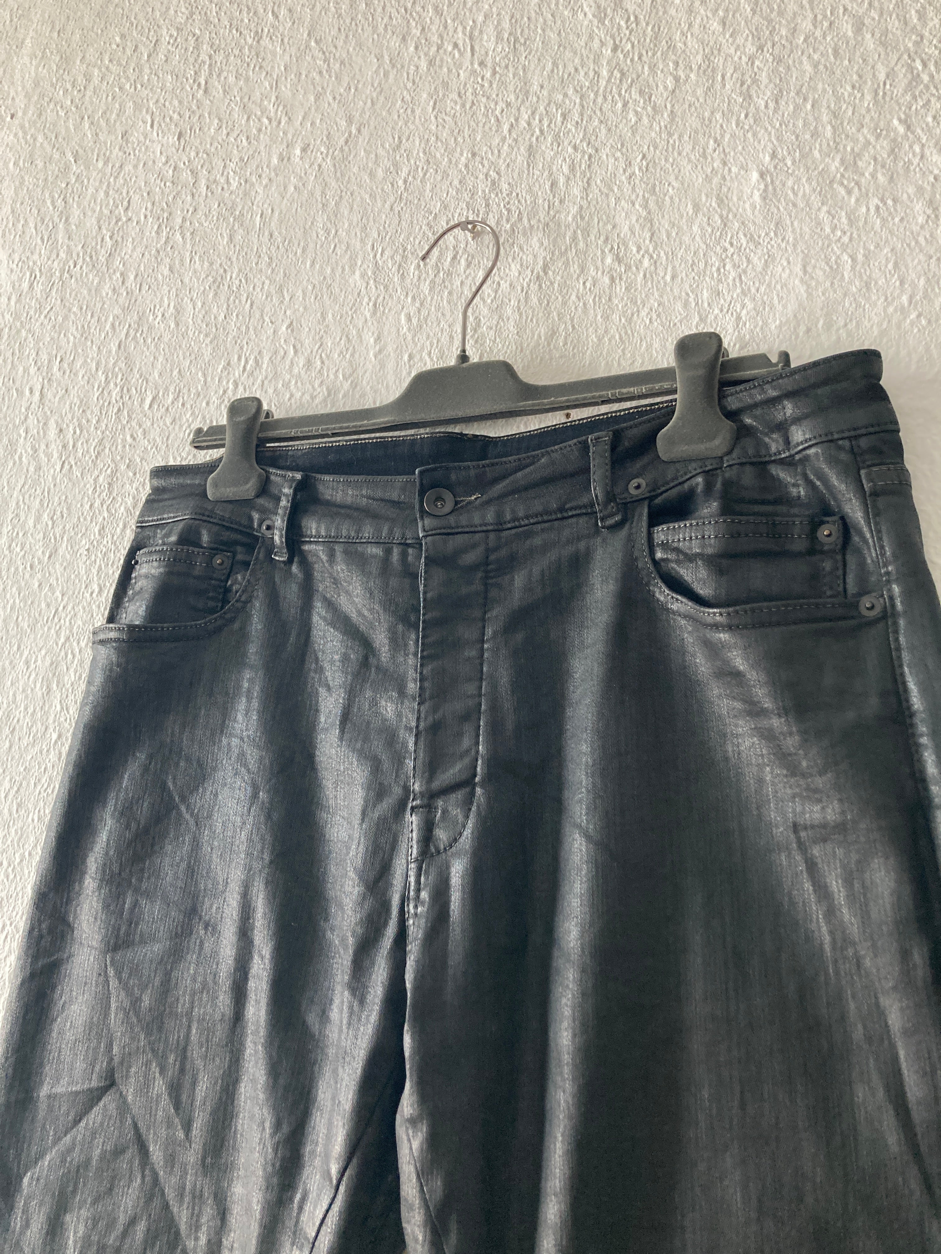 S/S 18 "DIRT" Waxed Torrance Cut Denim Jeans Rick Owens US36