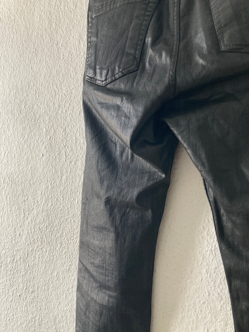S/S 18 "DIRT" Waxed Torrance Cut Denim Jeans Rick Owens US36