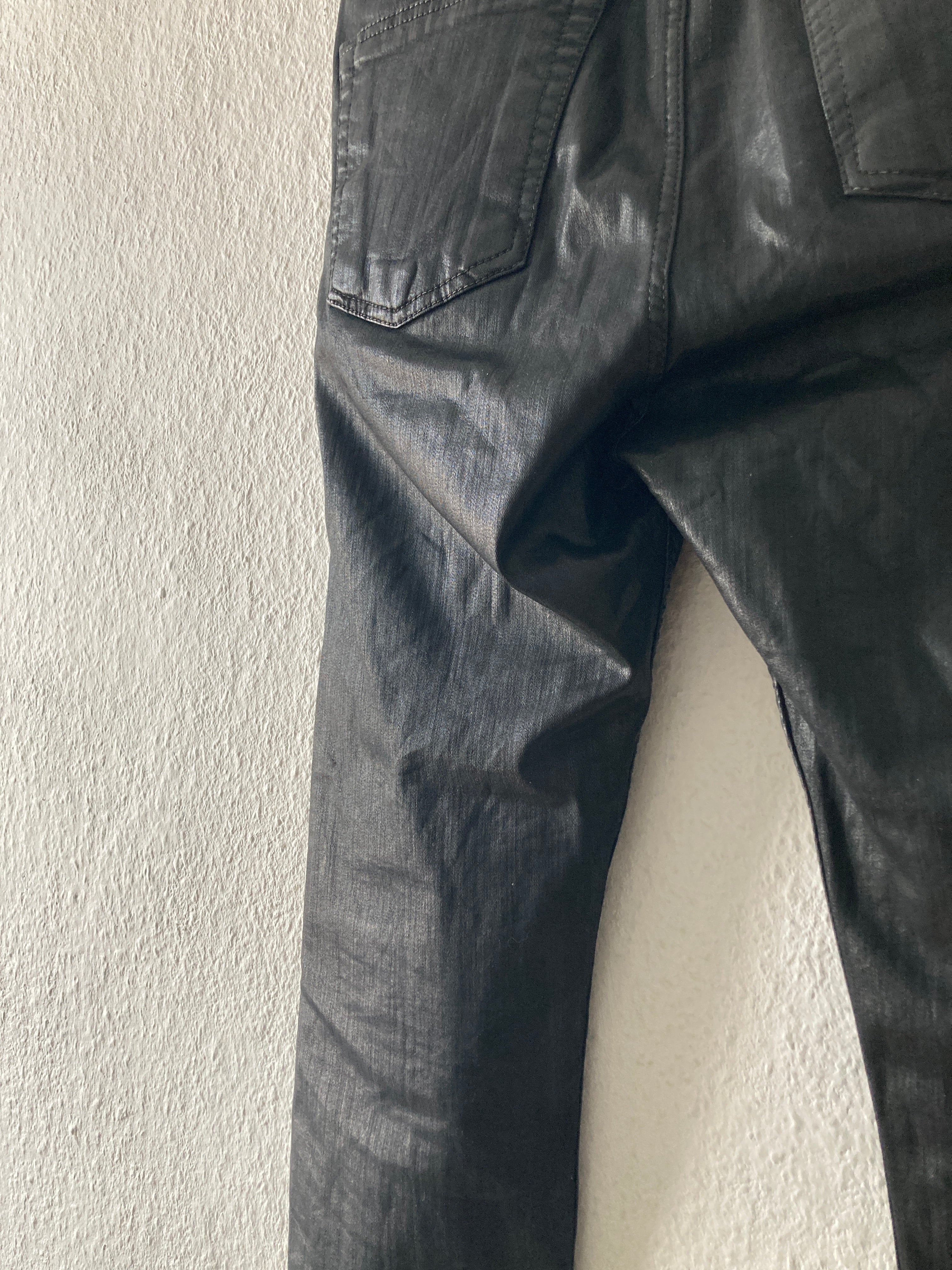 S/S 18 "DIRT" Waxed Torrance Cut Denim Jeans Rick Owens US36