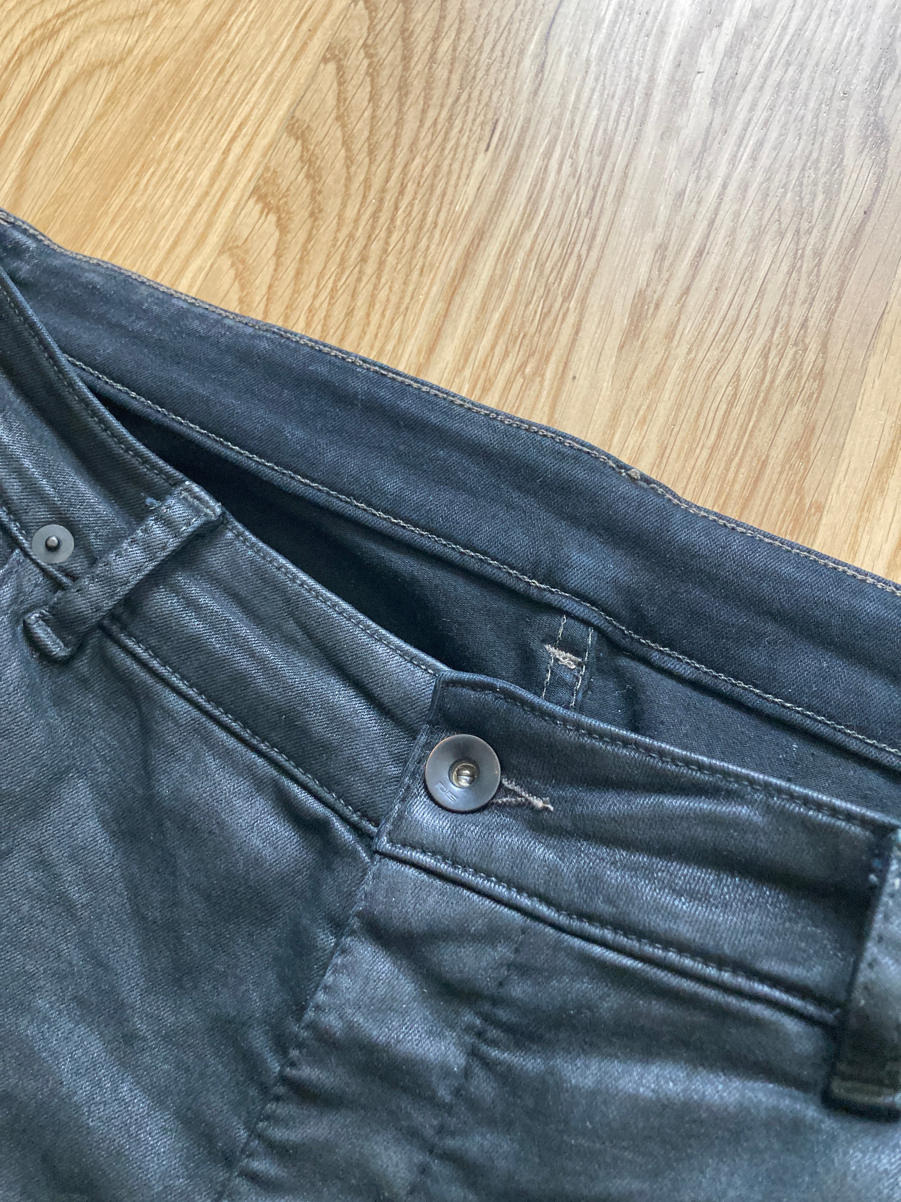 S/S 18 "DIRT" Waxed Torrance Cut Denim Jeans Rick Owens US36