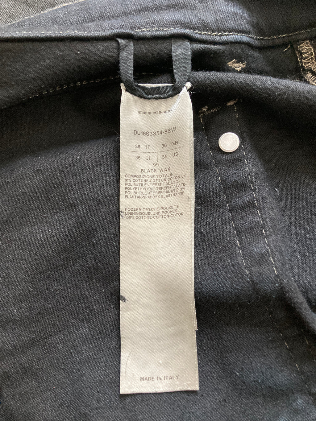 S/S 18 "DIRT" Waxed Torrance Cut Denim Jeans Rick Owens US36
