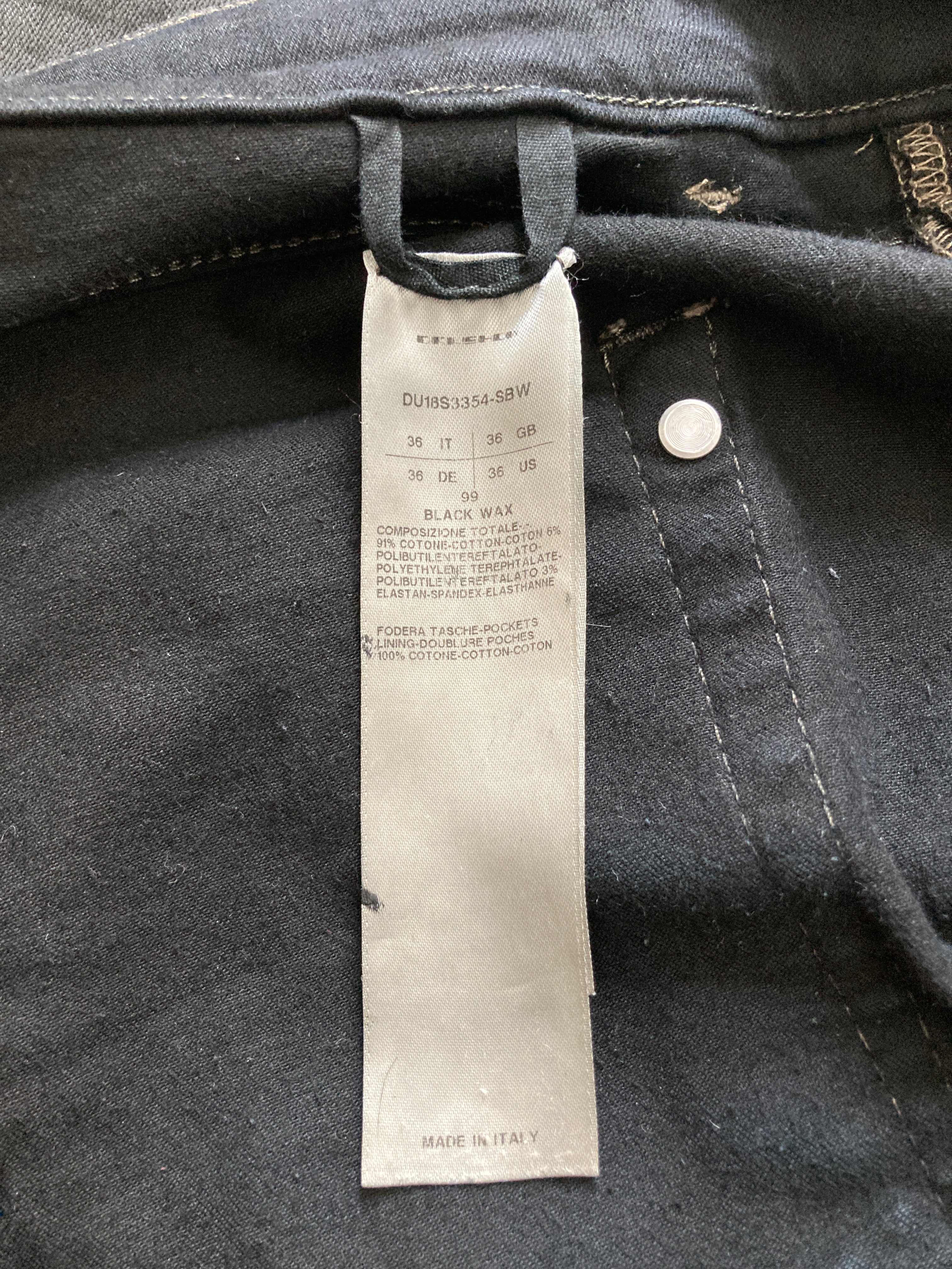 S/S 18 "DIRT" Waxed Torrance Cut Denim Jeans Rick Owens US36