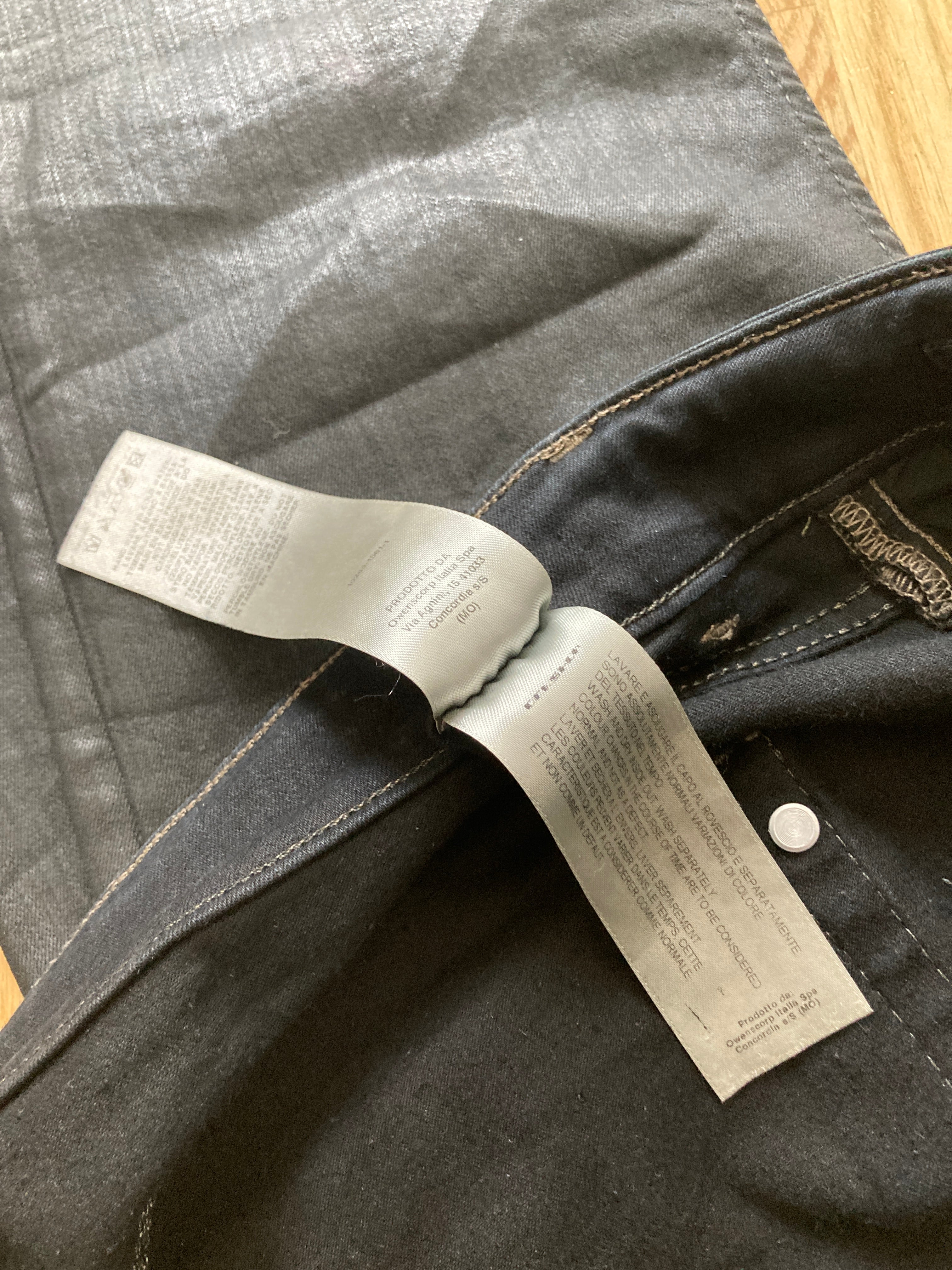 S/S 18 "DIRT" Waxed Torrance Cut Denim Jeans Rick Owens US36