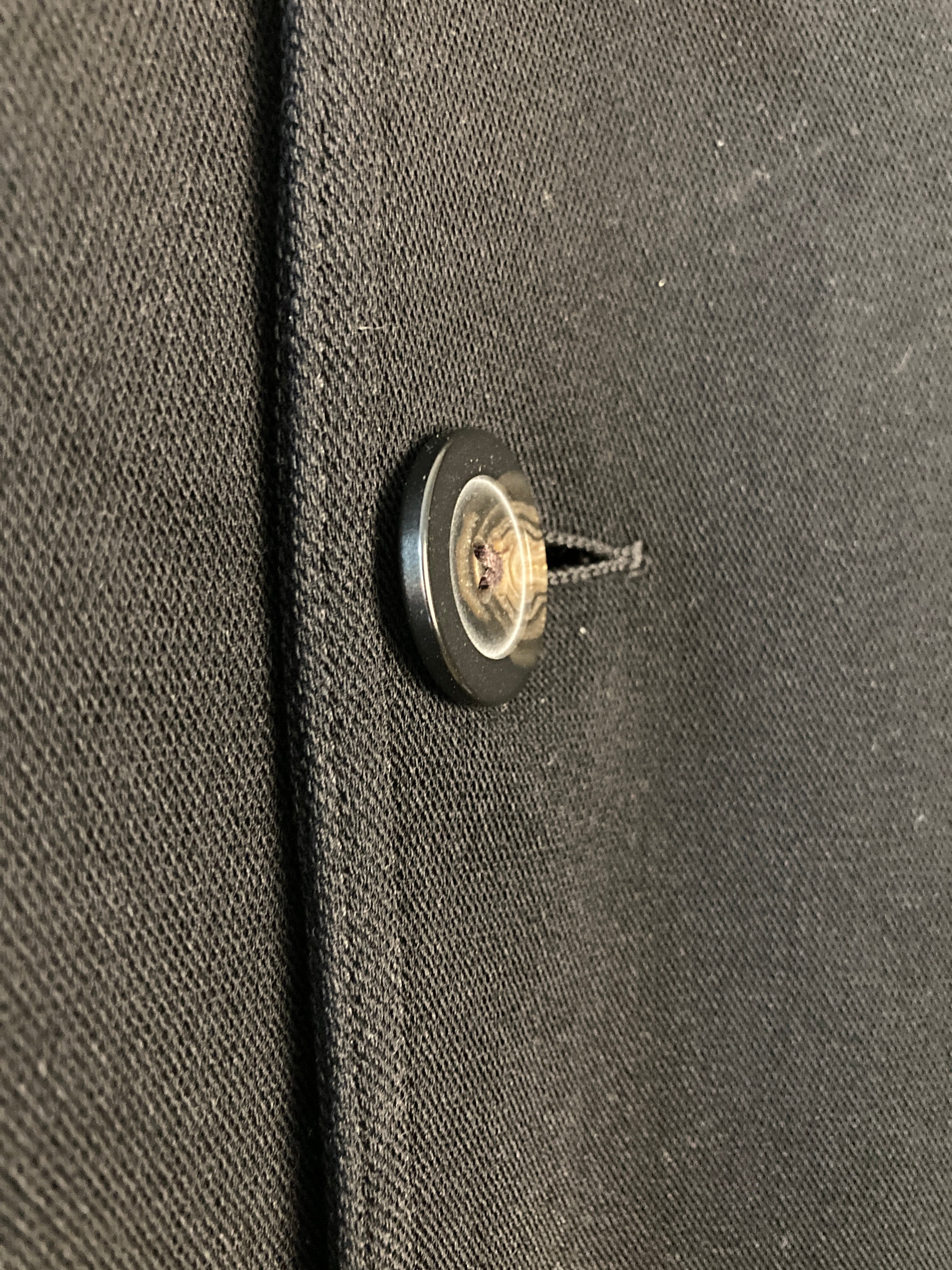 F/W 18 "SISYPHUS" Double-Breasted Hooded Wool & Viscose Trench Coat in Black