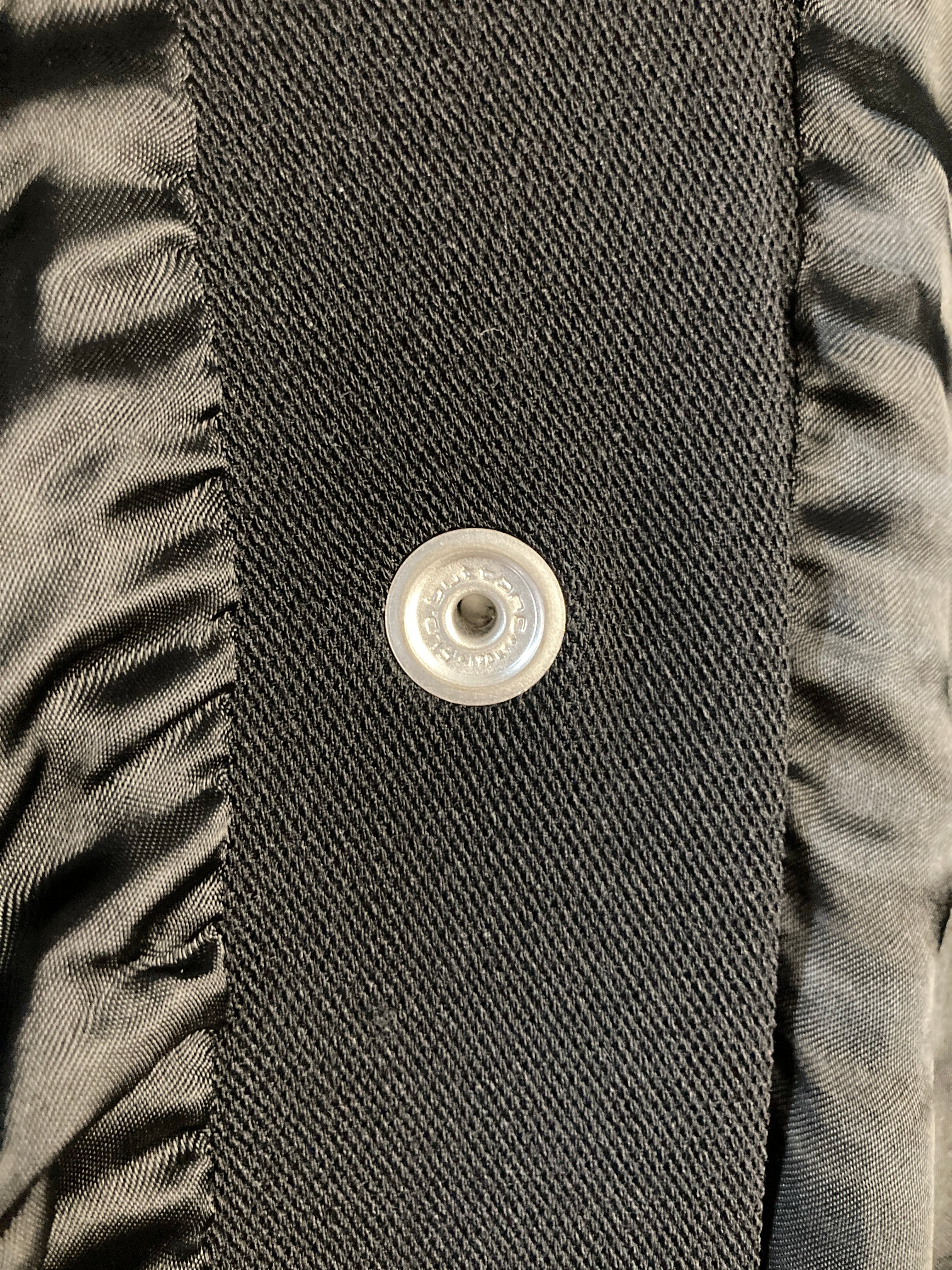 F/W 18 "SISYPHUS" Double-Breasted Hooded Wool & Viscose Trench Coat in Black