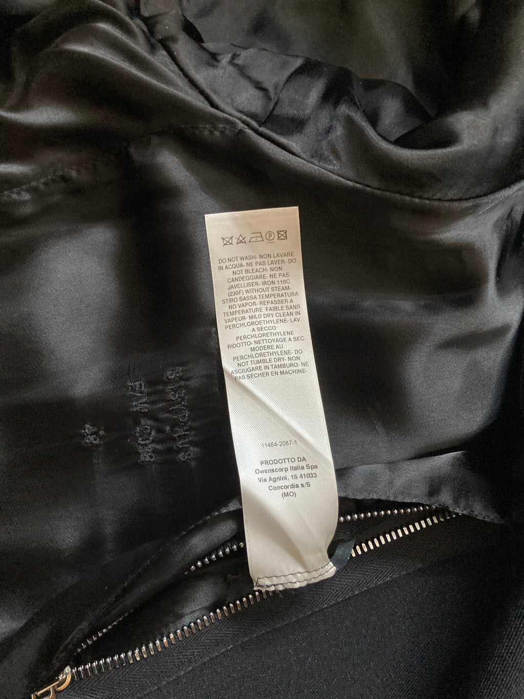 F/W 18 "SISYPHUS" Double-Breasted Hooded Wool & Viscose Trench Coat in Black