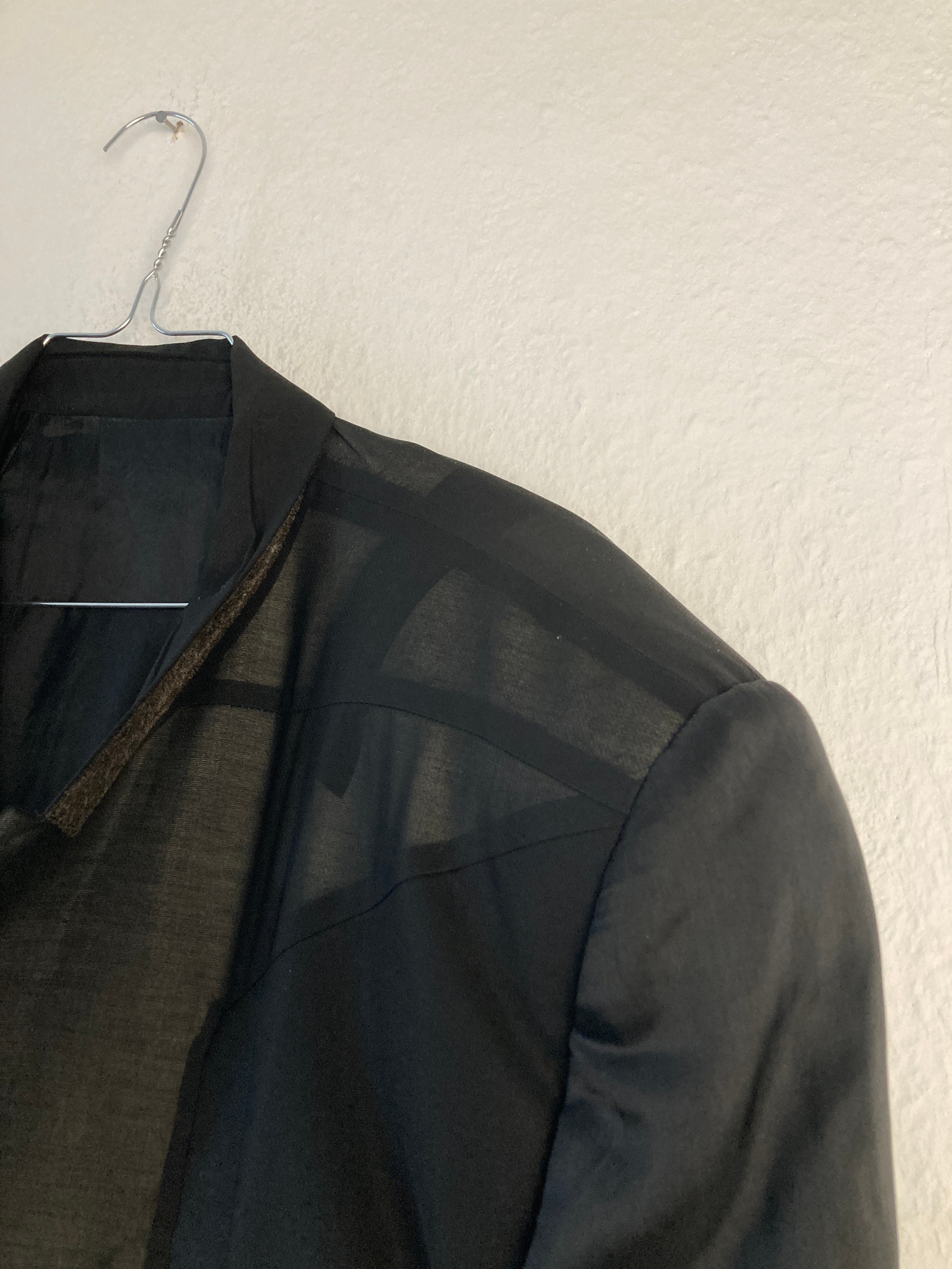 S/S 22 “FOGACHINE” Sample Jumbo Tatlin Wool Semi-Sheer Runway Coat Rick Owens