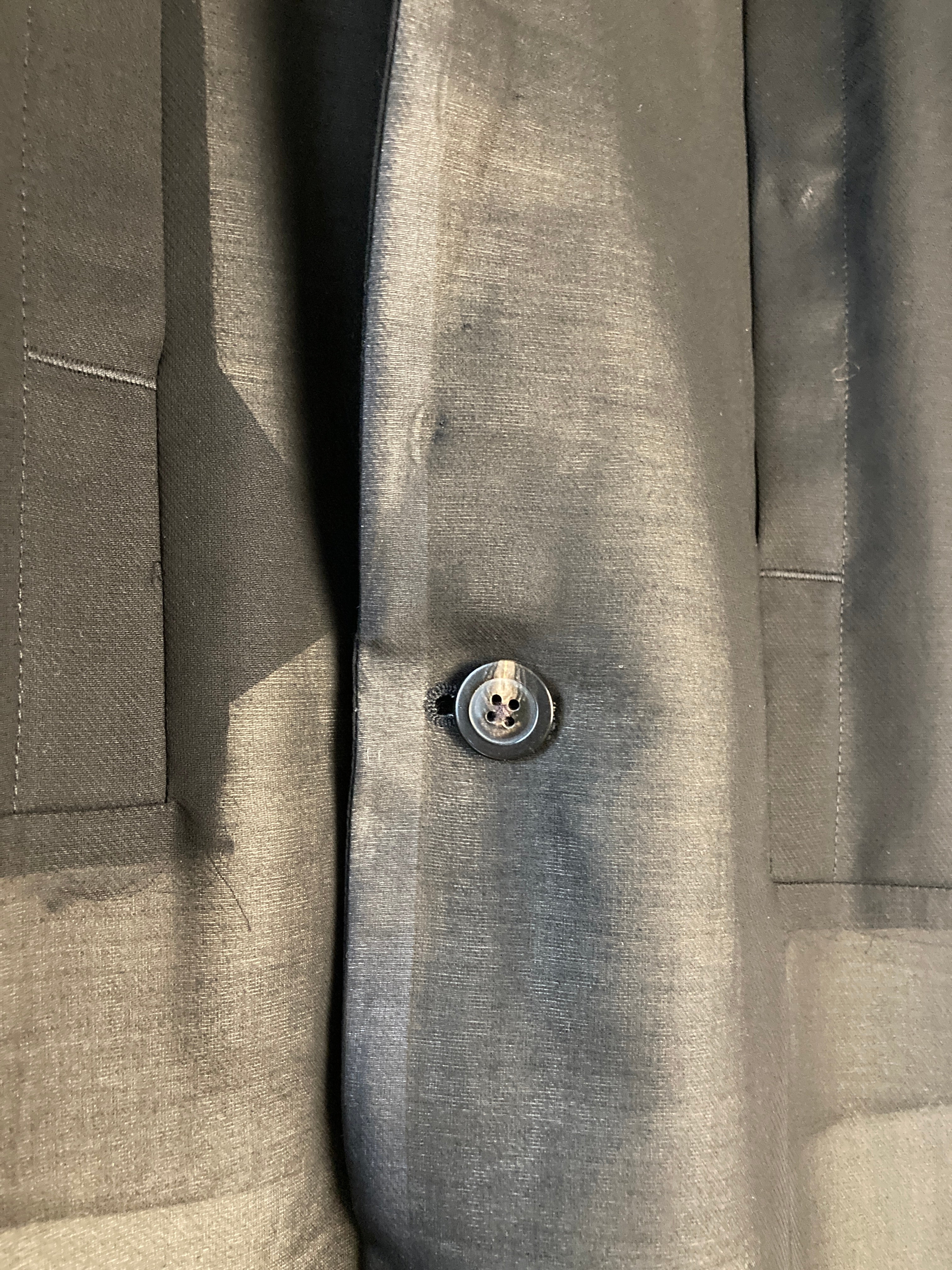 S/S 22 “FOGACHINE” Sample Jumbo Tatlin Wool Semi-Sheer Runway Coat Rick Owens