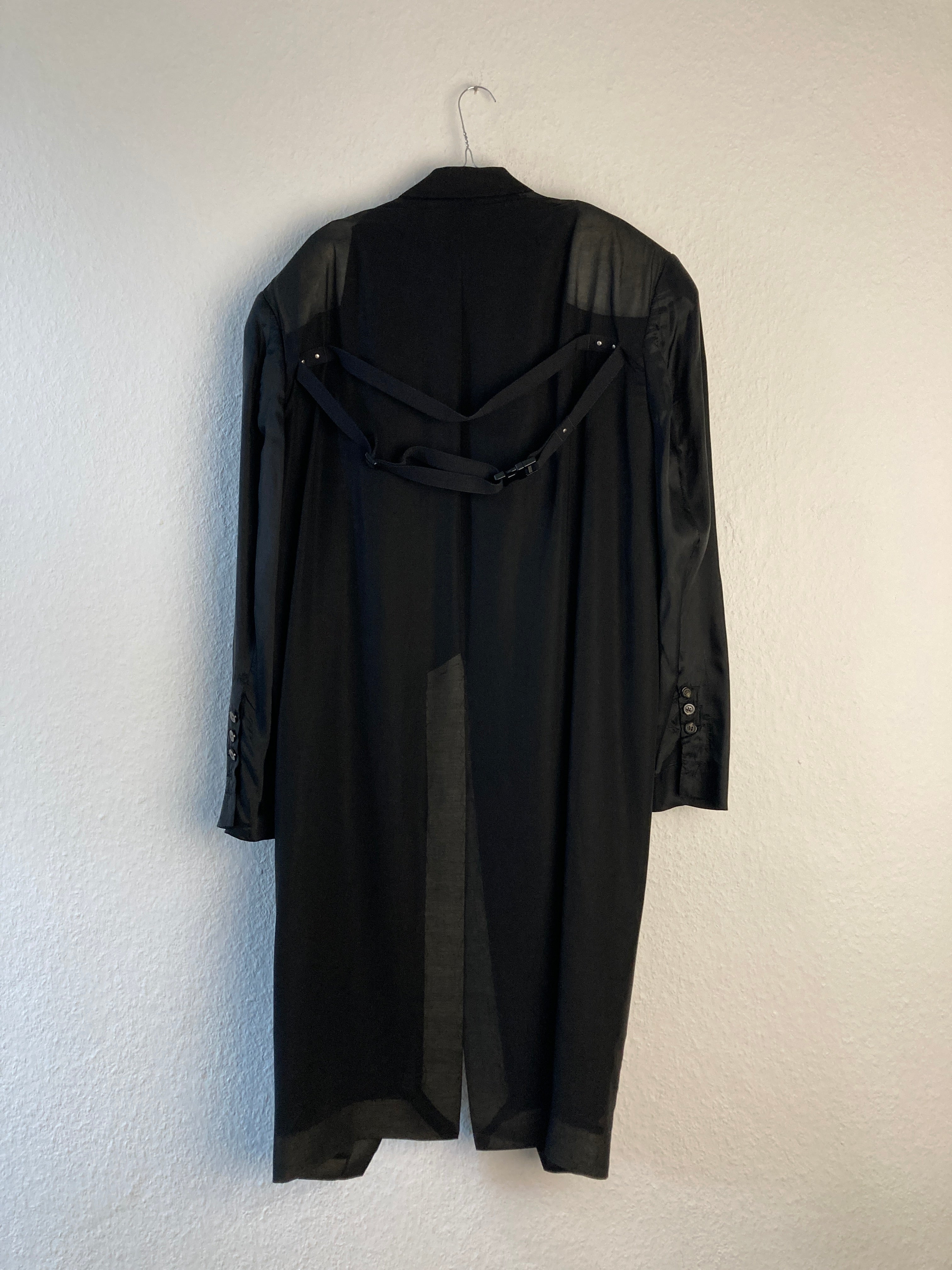 S/S 22 “FOGACHINE” Sample Jumbo Tatlin Wool Semi-Sheer Runway Coat Rick Owens