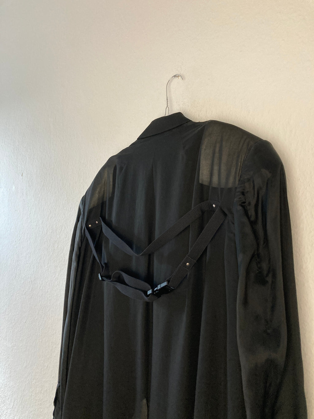 S/S 22 “FOGACHINE” Sample Jumbo Tatlin Wool Semi-Sheer Runway Coat Rick Owens