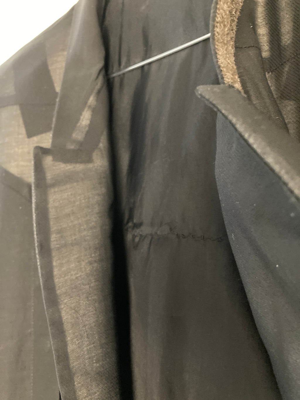 S/S 22 “FOGACHINE” Sample Jumbo Tatlin Wool Semi-Sheer Runway Coat Rick Owens