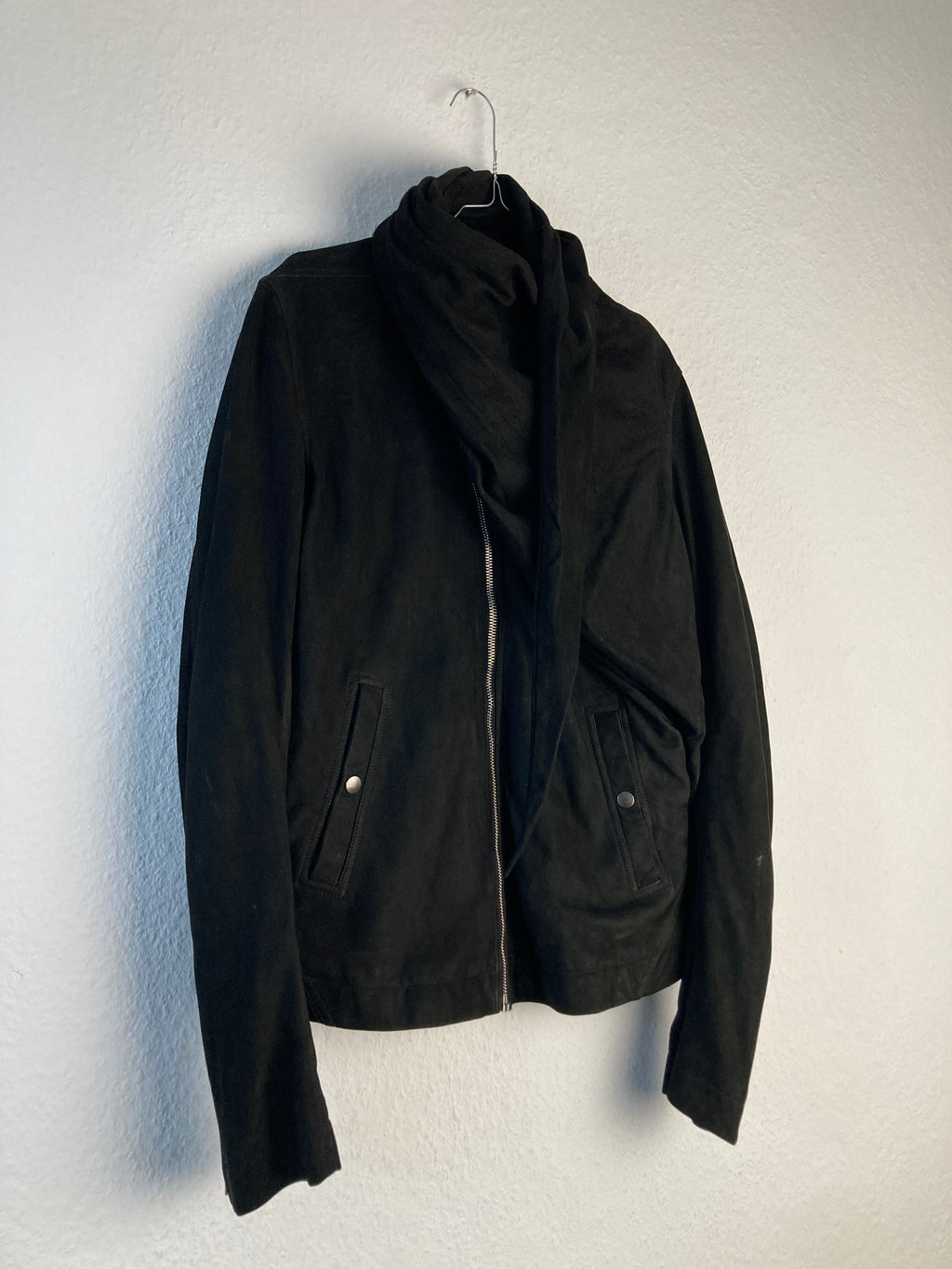 F/W 15 “SPHINX” Mollino Shawl Lamb Leather Suede Jacket