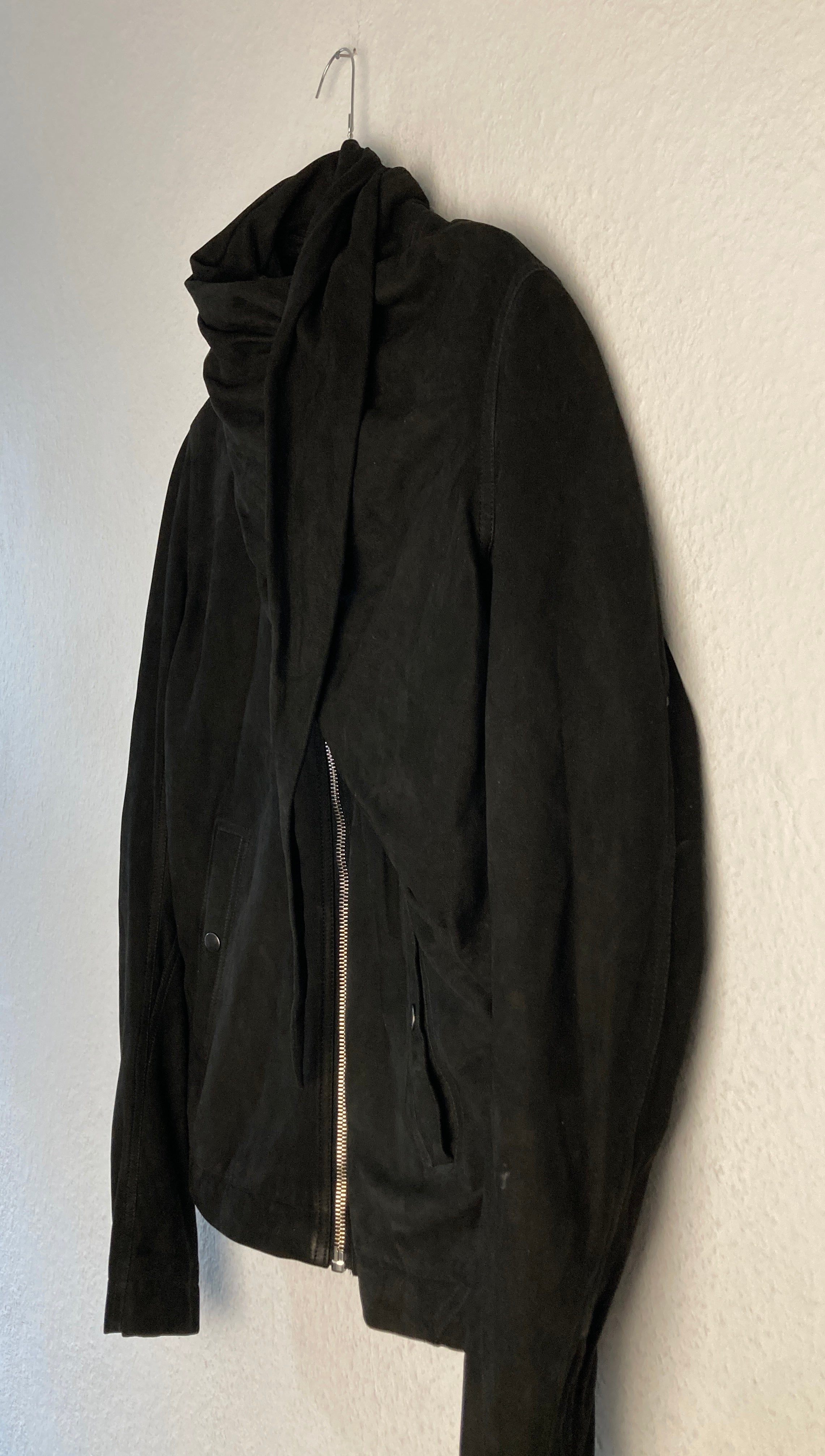 F/W 15 “SPHINX” Mollino Shawl Lamb Leather Suede Jacket