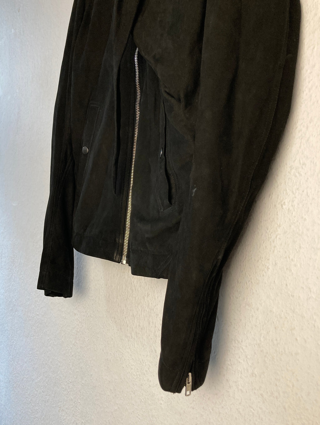 F/W 15 “SPHINX” Mollino Shawl Lamb Leather Suede Jacket