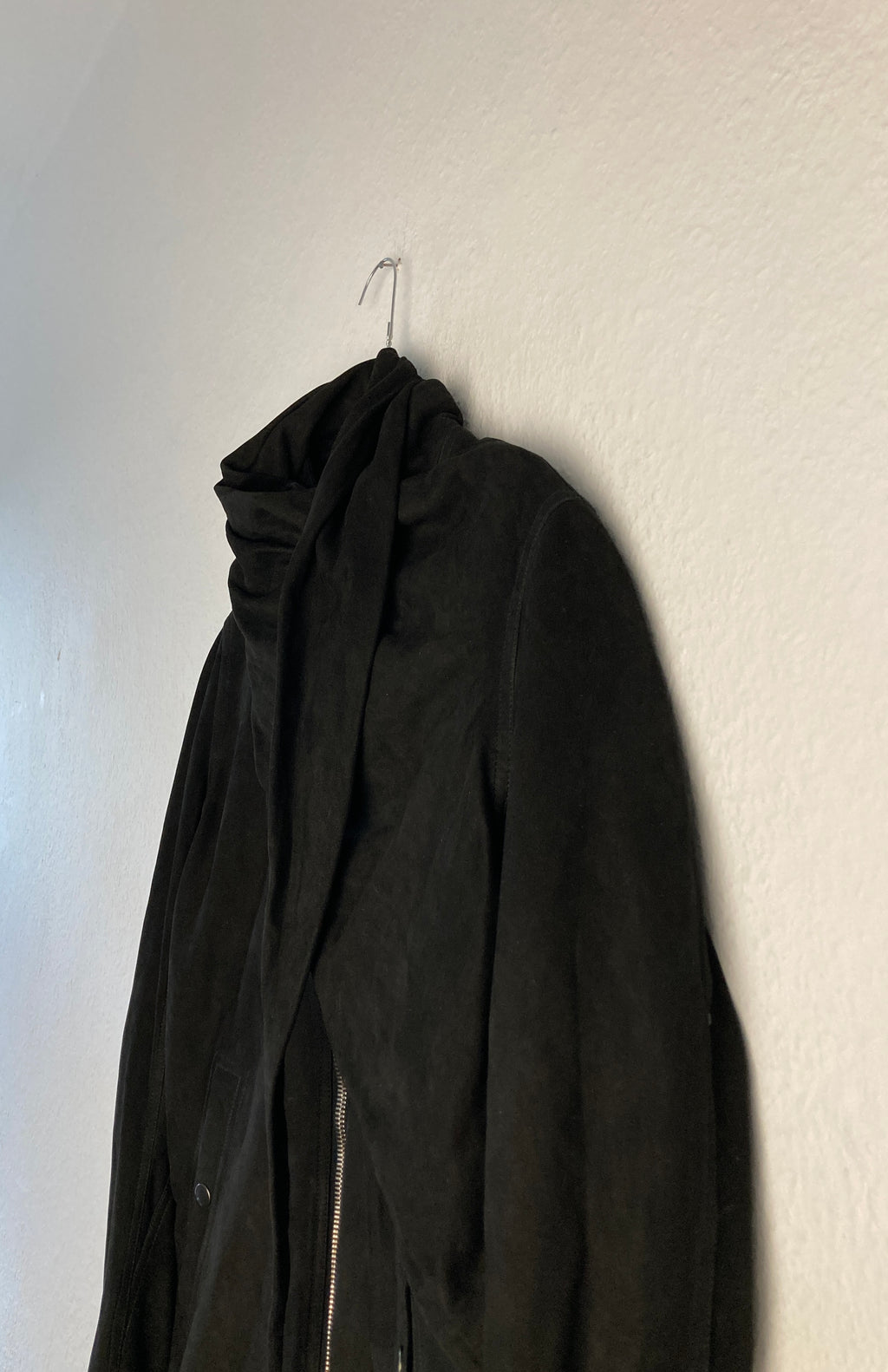 F/W 15 “SPHINX” Mollino Shawl Lamb Leather Suede Jacket