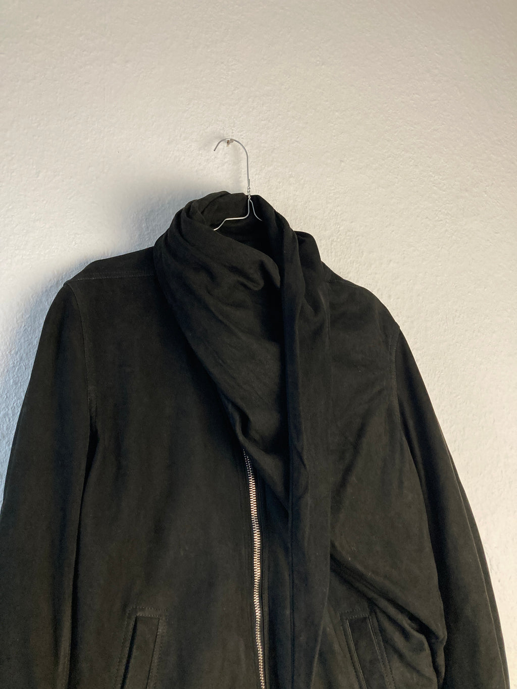 F/W 15 “SPHINX” Mollino Shawl Lamb Leather Suede Jacket