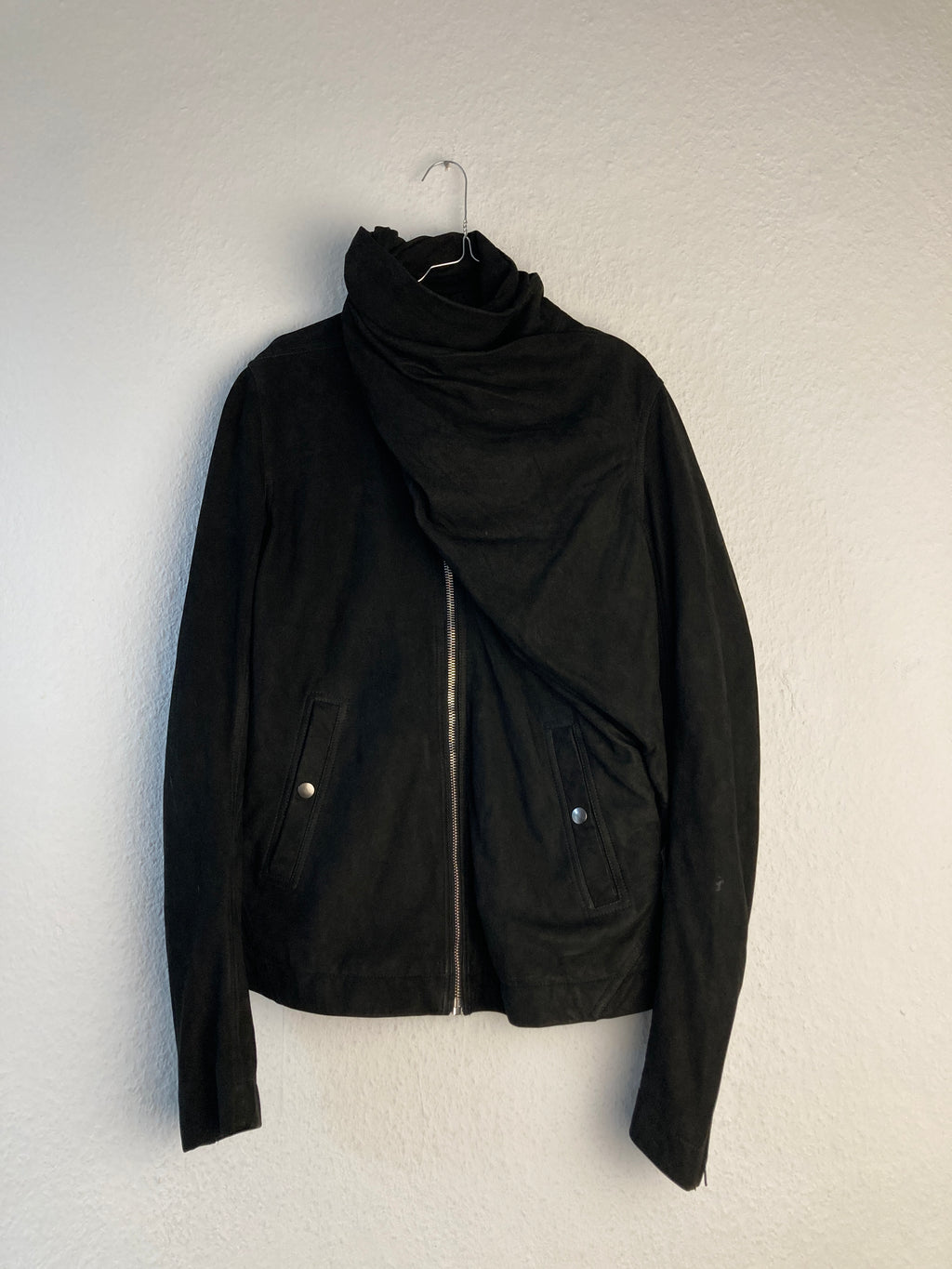 F/W 15 “SPHINX” Mollino Shawl Lamb Leather Suede Jacket