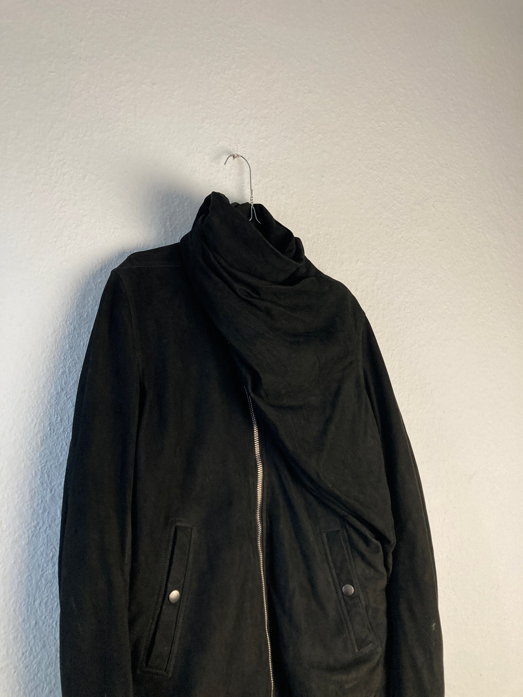 F/W 15 “SPHINX” Mollino Shawl Lamb Leather Suede Jacket