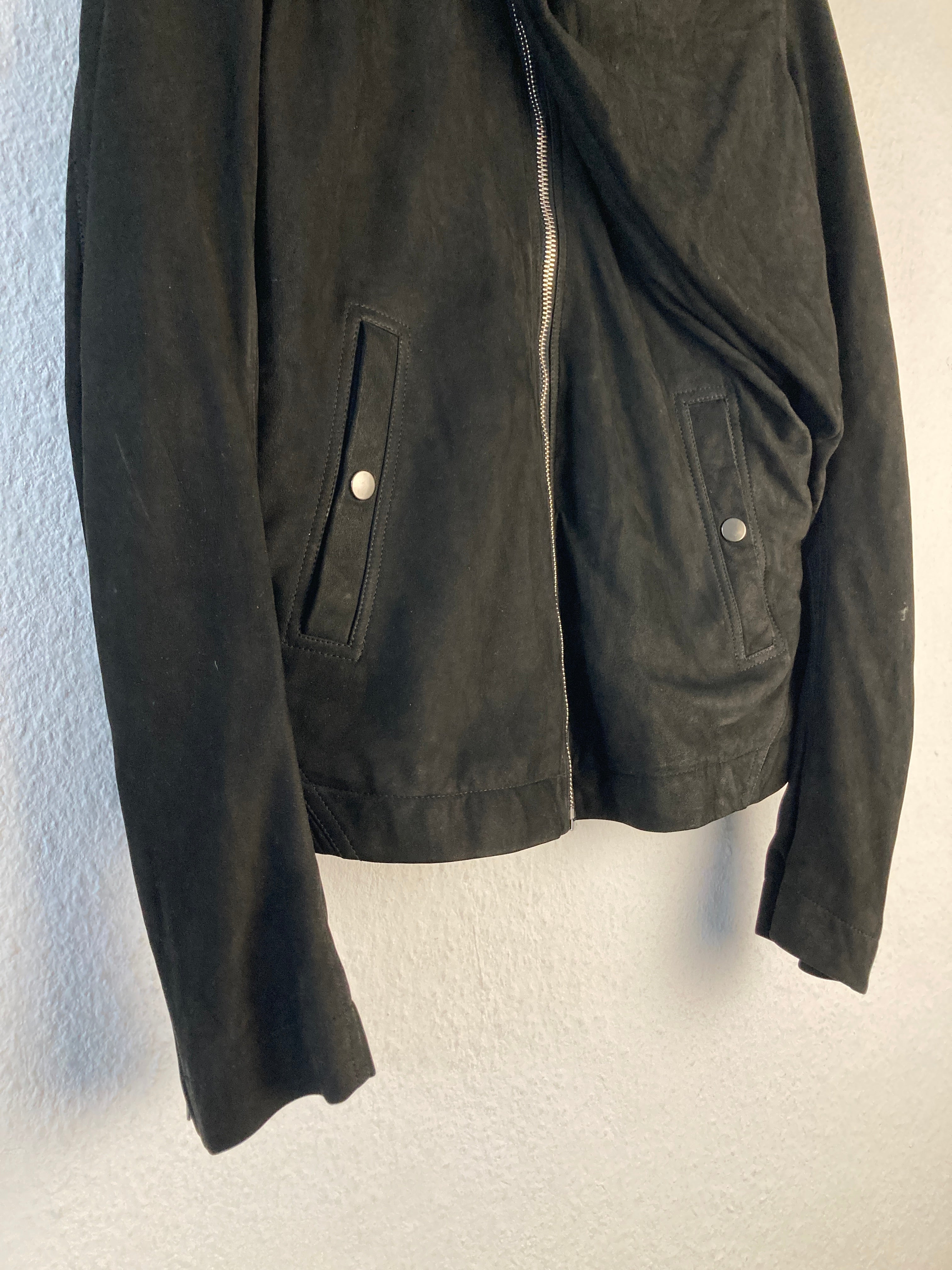F/W 15 “SPHINX” Mollino Shawl Lamb Leather Suede Jacket
