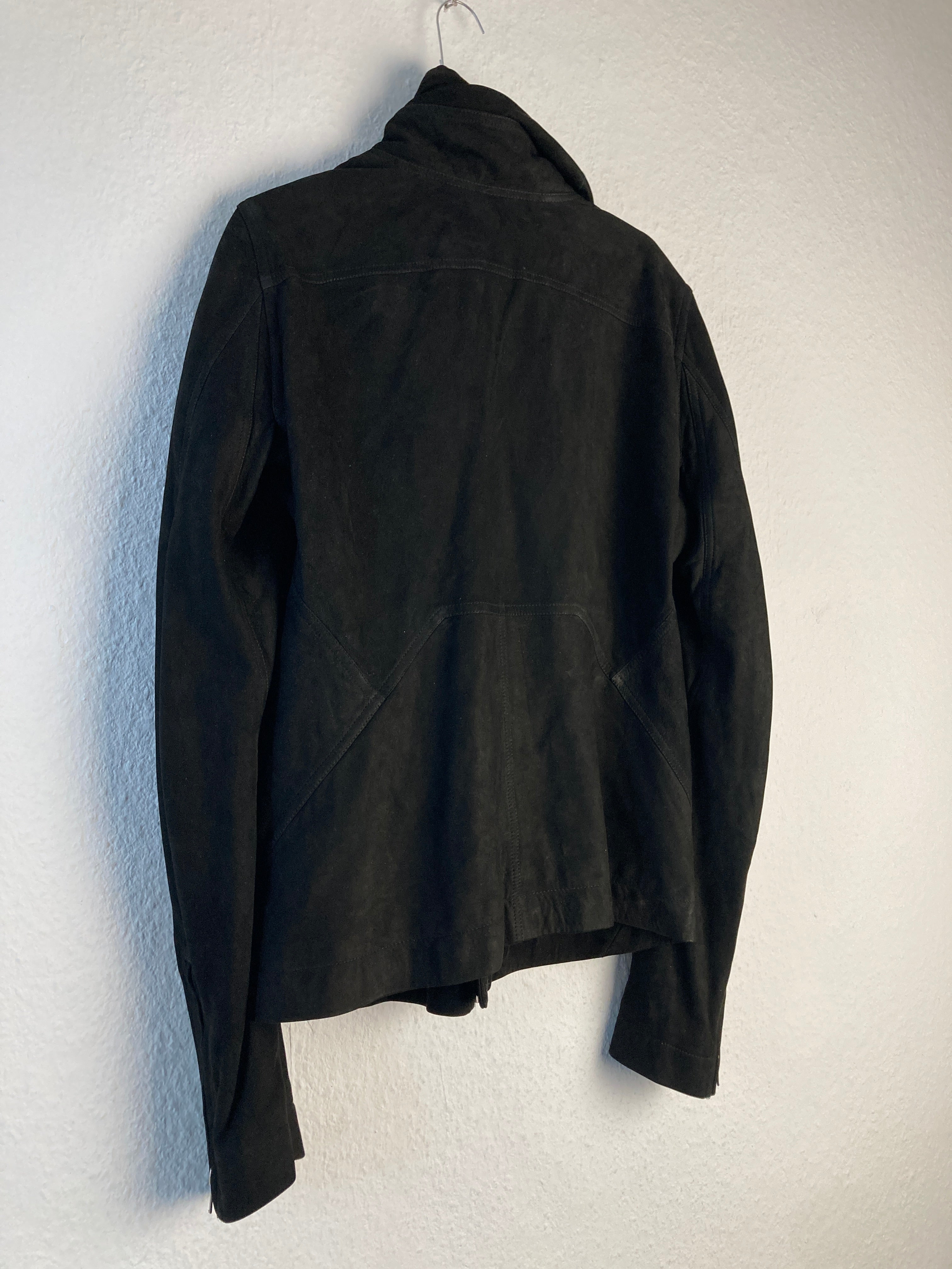 F/W 15 “SPHINX” Mollino Shawl Lamb Leather Suede Jacket