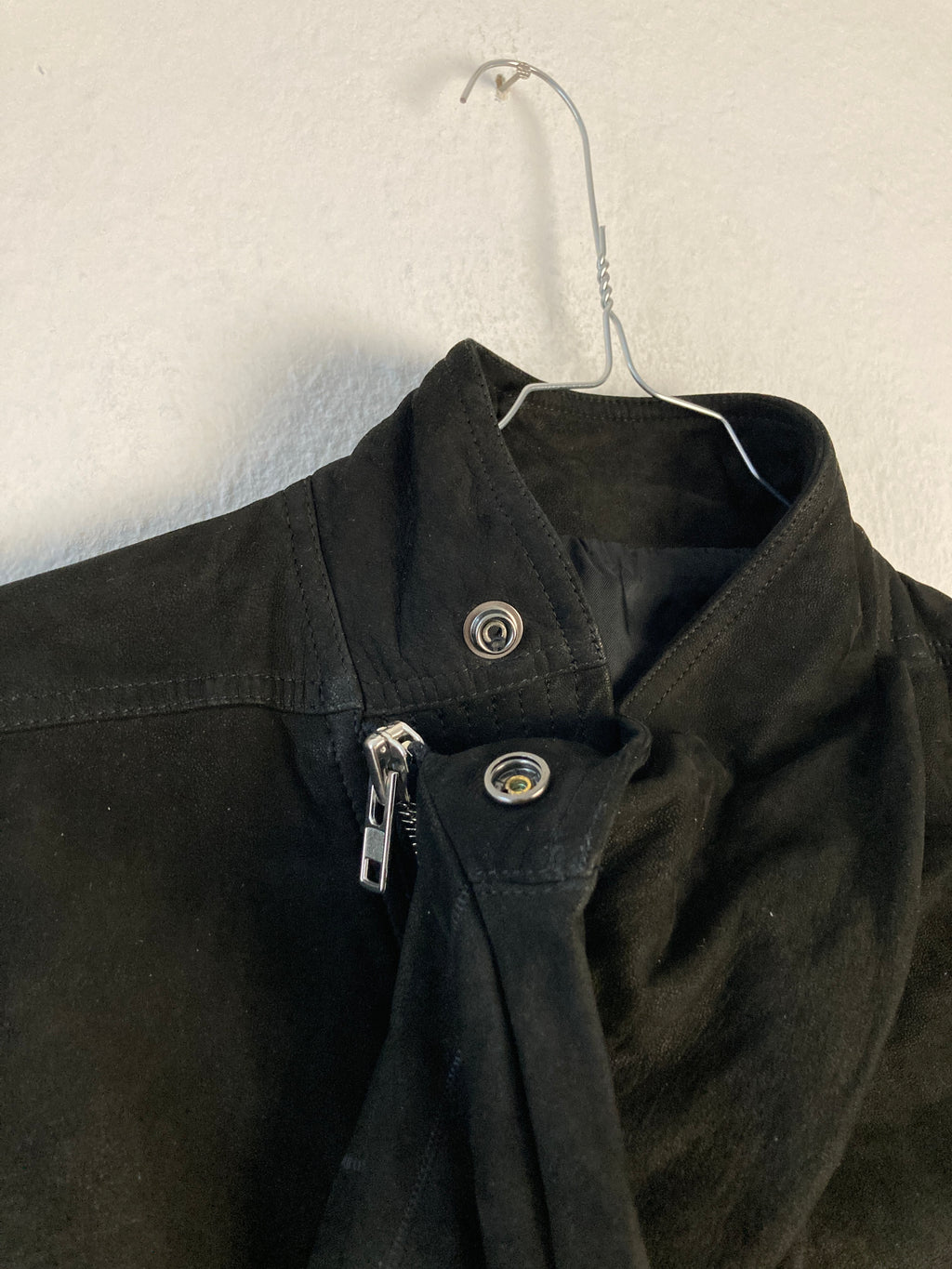 F/W 15 “SPHINX” Mollino Shawl Lamb Leather Suede Jacket