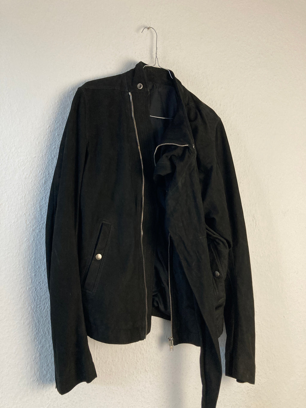 F/W 15 “SPHINX” Mollino Shawl Lamb Leather Suede Jacket