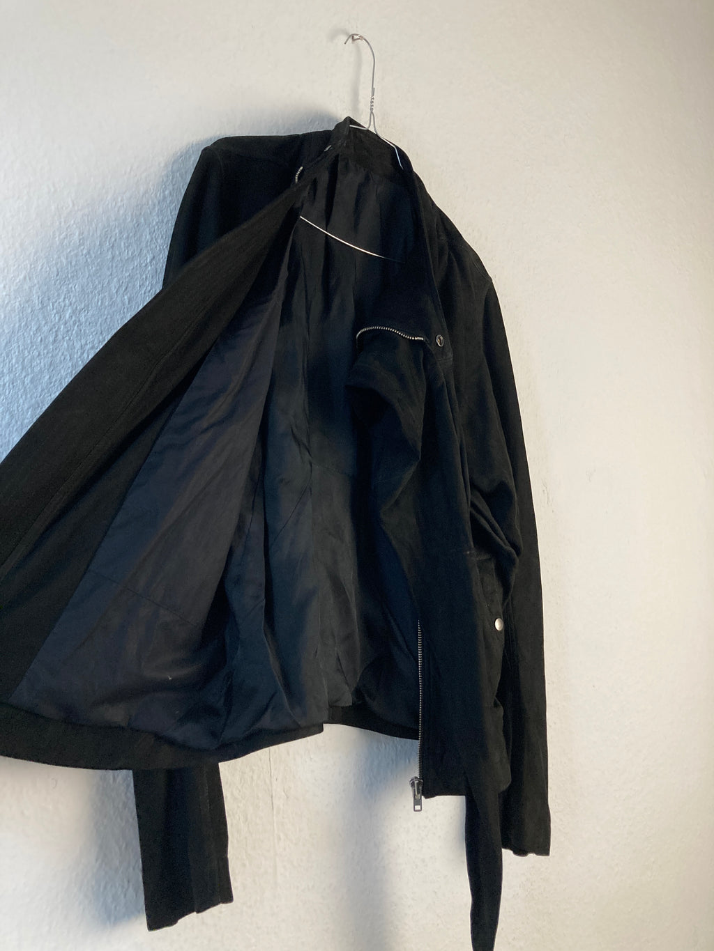 F/W 15 “SPHINX” Mollino Shawl Lamb Leather Suede Jacket