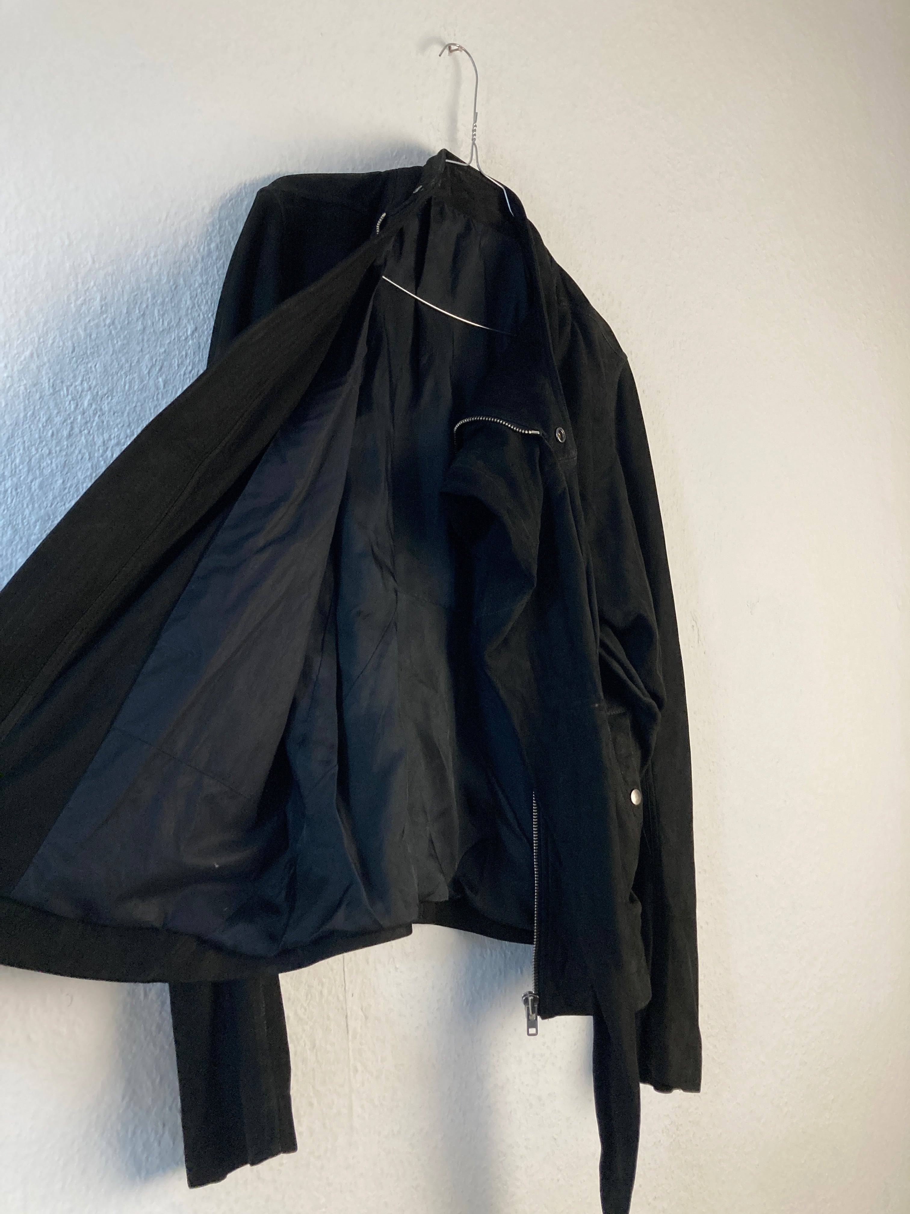 F/W 15 “SPHINX” Mollino Shawl Lamb Leather Suede Jacket