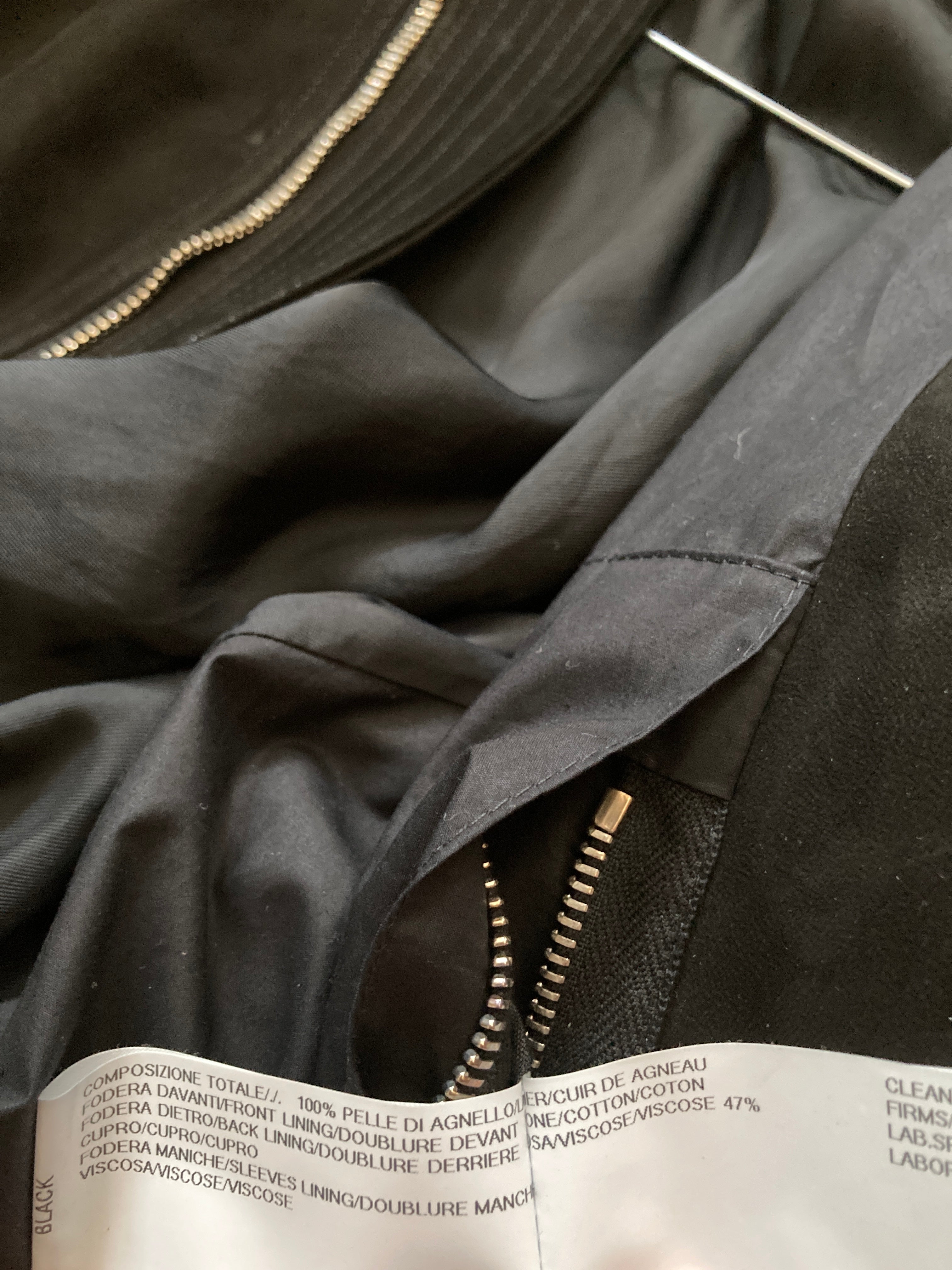 F/W 15 “SPHINX” Mollino Shawl Lamb Leather Suede Jacket