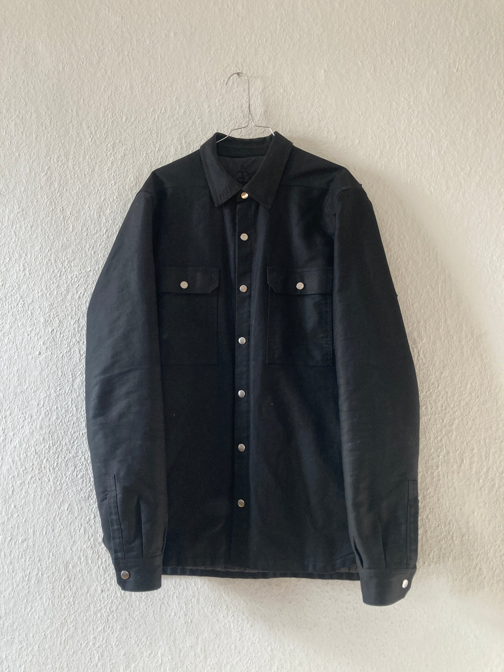 F/W 19 “LARRY” Cashmere & Silk Lined Shirt Jacket Rick Owens IT52/L