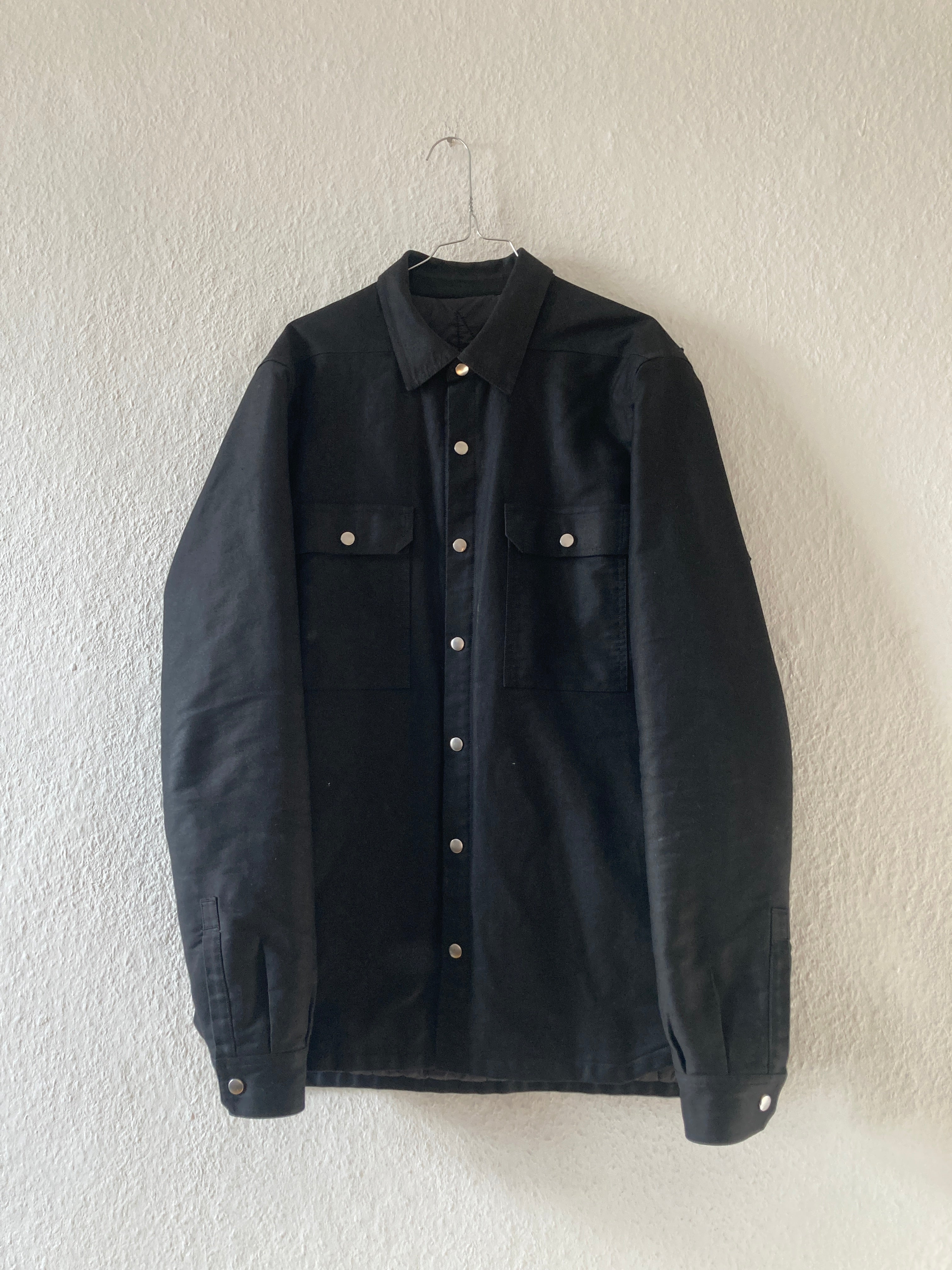 F/W 19 “LARRY” Cashmere & Silk Lined Shirt Jacket Rick Owens IT52/L