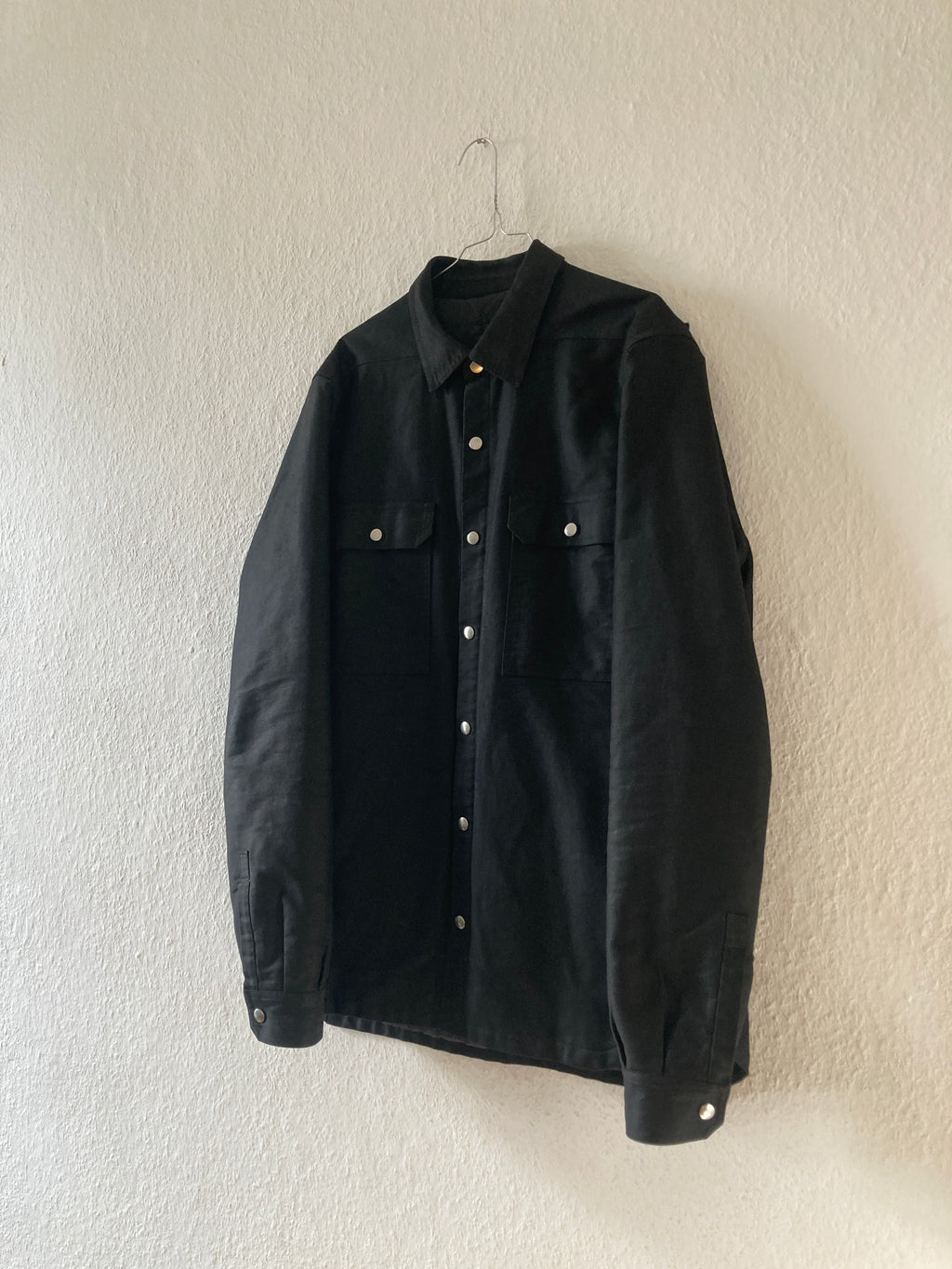 F/W 19 “LARRY” Cashmere & Silk Lined Shirt Jacket Rick Owens IT52/L