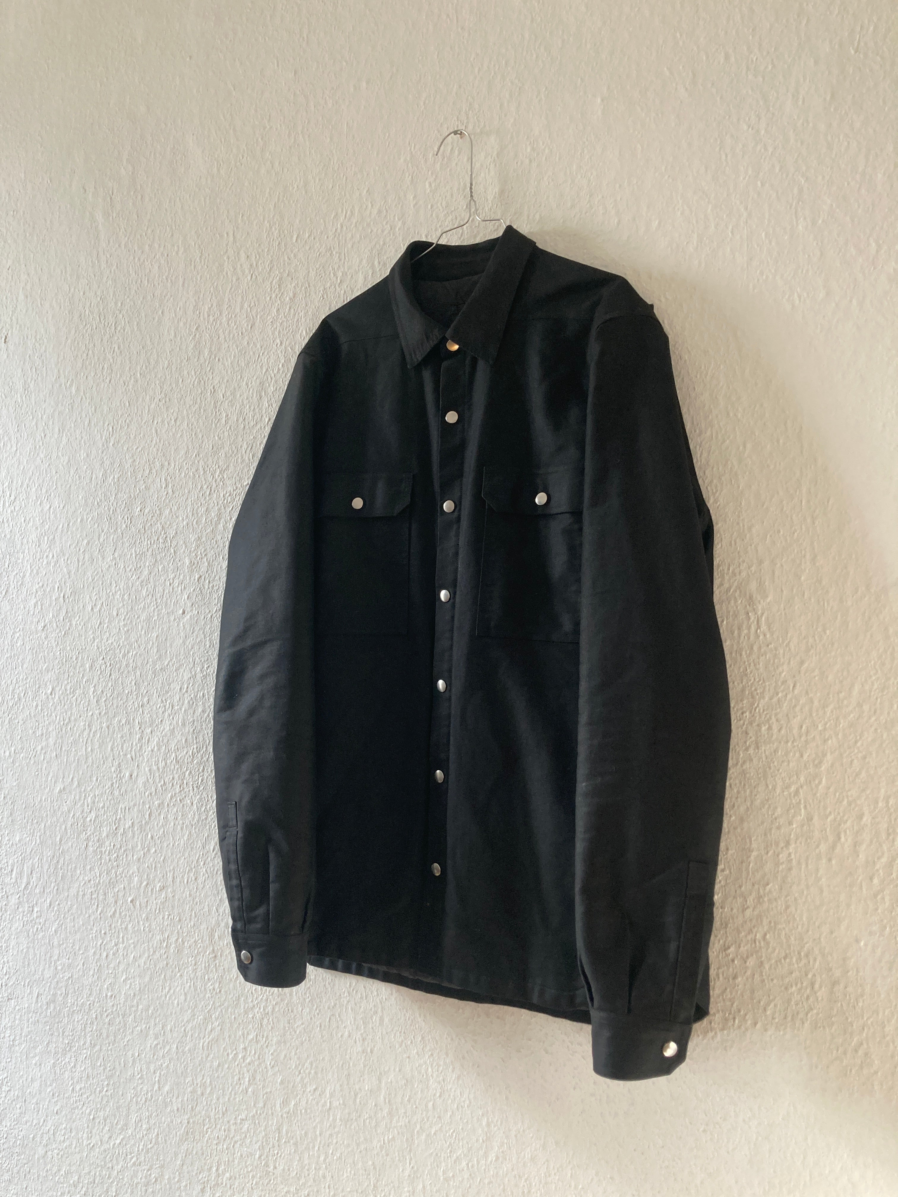 F/W 19 “LARRY” Cashmere & Silk Lined Shirt Jacket Rick Owens IT52/L