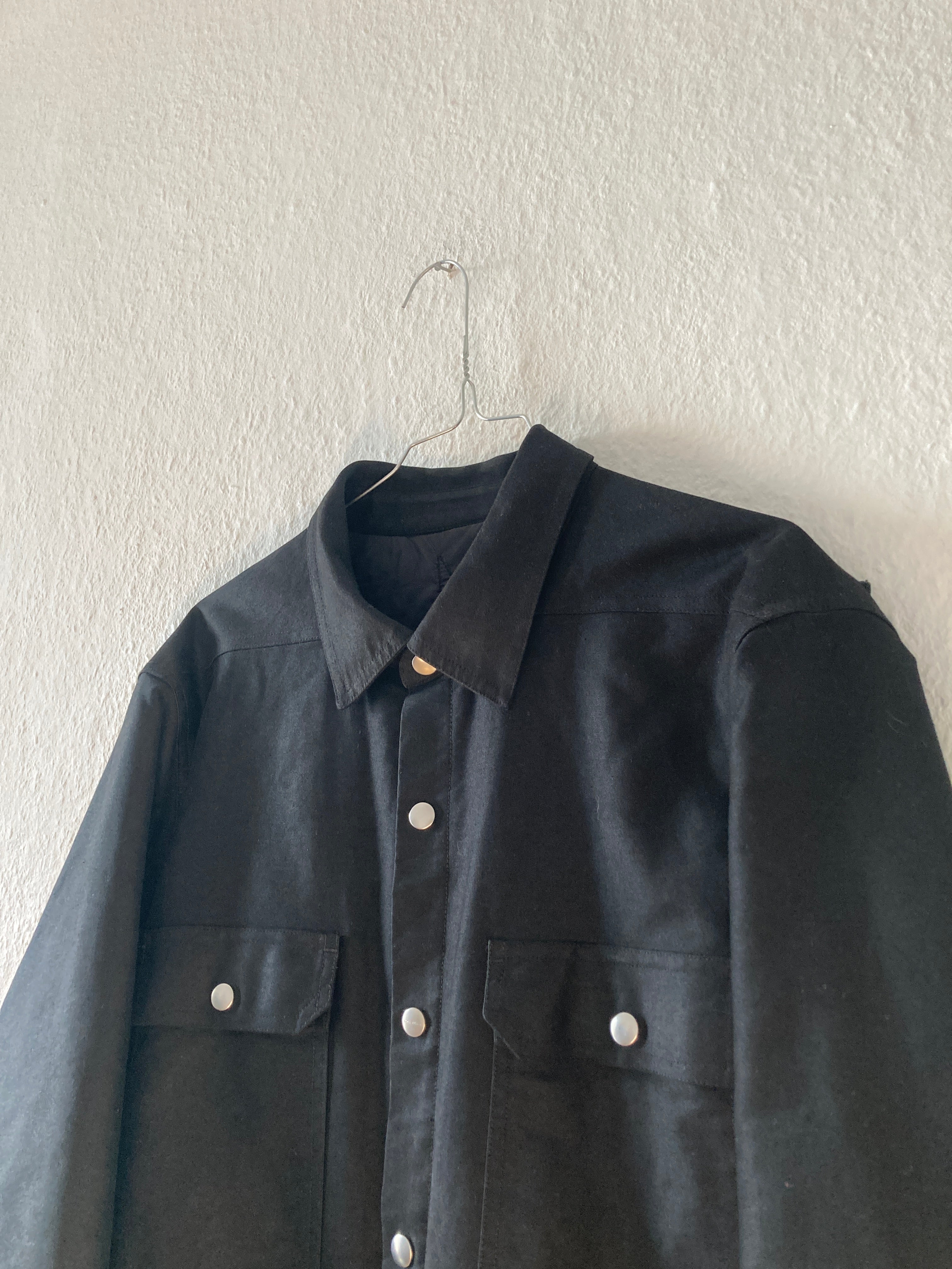 F/W 19 “LARRY” Cashmere & Silk Lined Shirt Jacket Rick Owens IT52/L
