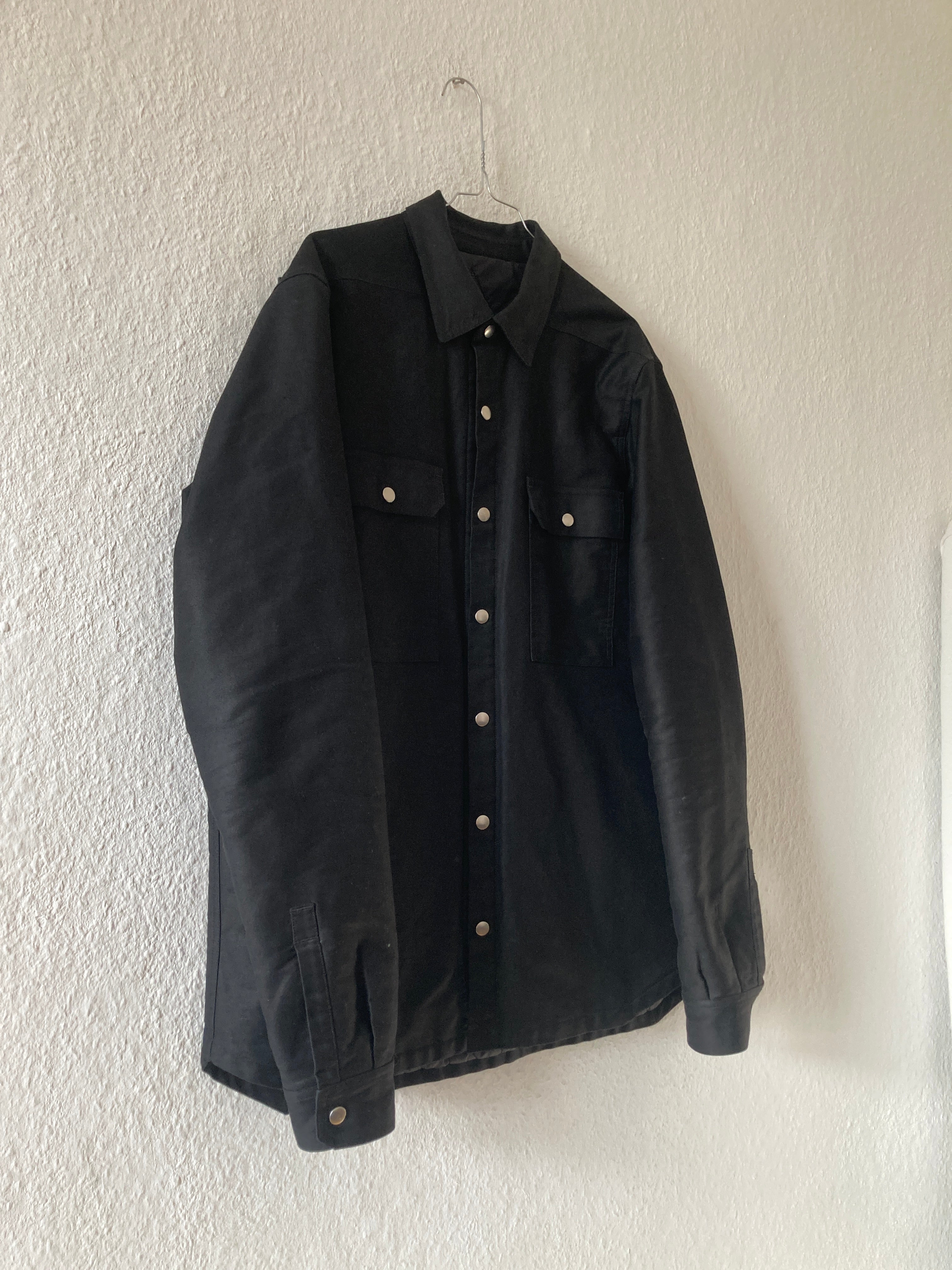 F/W 19 “LARRY” Cashmere & Silk Lined Shirt Jacket Rick Owens IT52/L