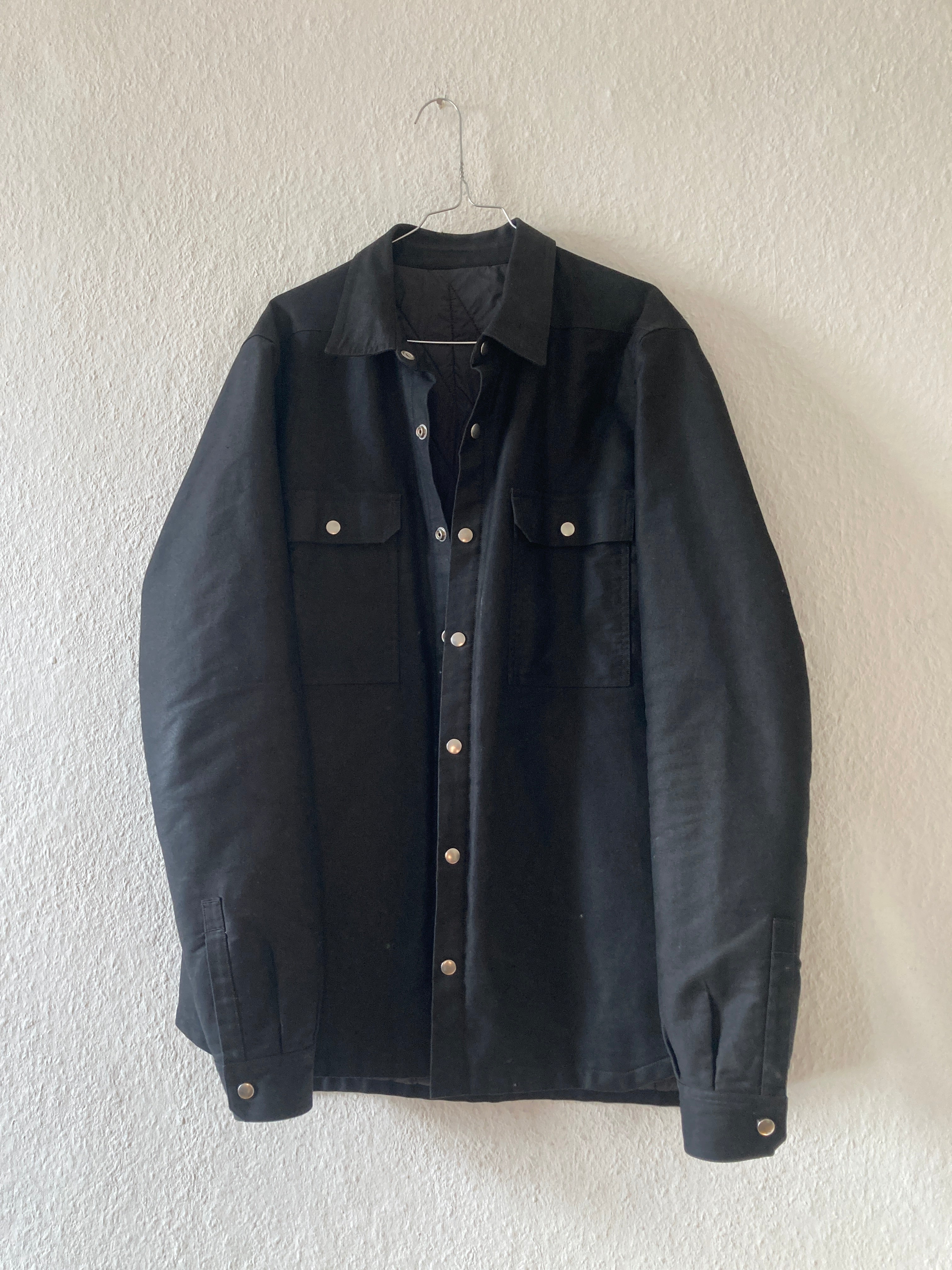 F/W 19 “LARRY” Cashmere & Silk Lined Shirt Jacket Rick Owens IT52/L