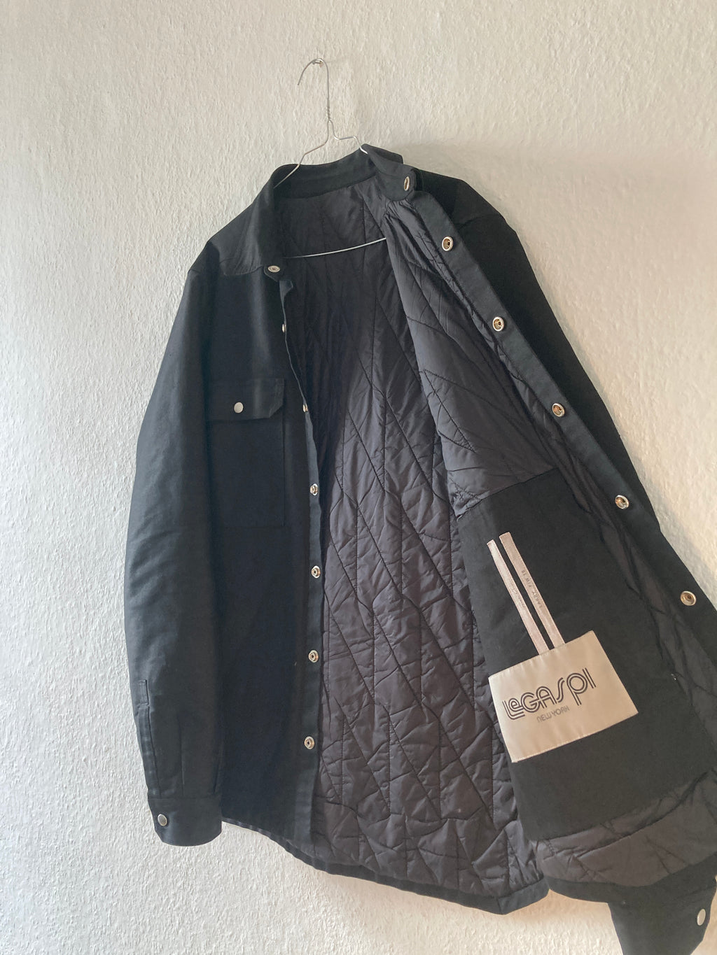 F/W 19 “LARRY” Cashmere & Silk Lined Shirt Jacket Rick Owens IT52/L