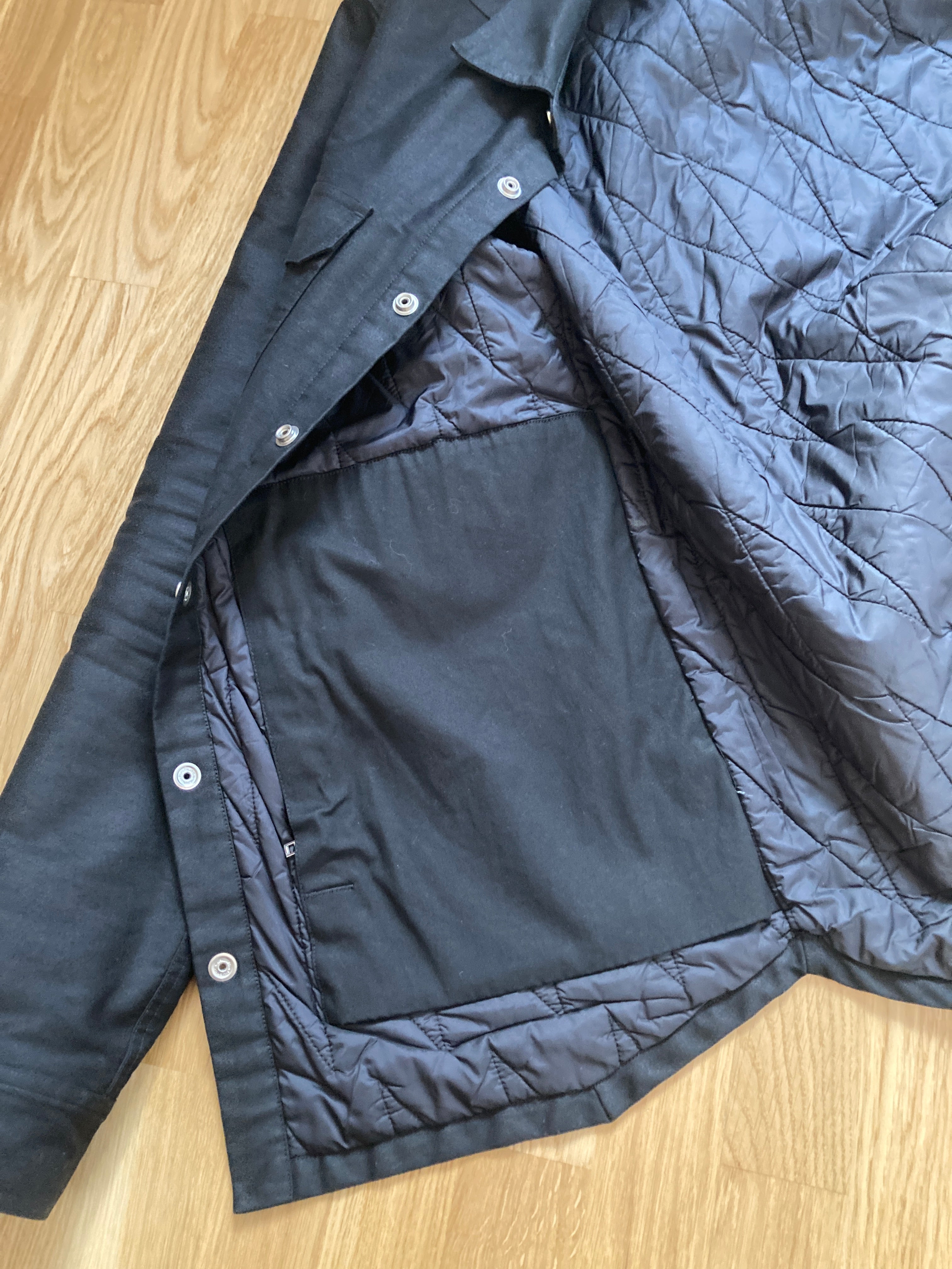 F/W 19 “LARRY” Cashmere & Silk Lined Shirt Jacket Rick Owens IT52/L