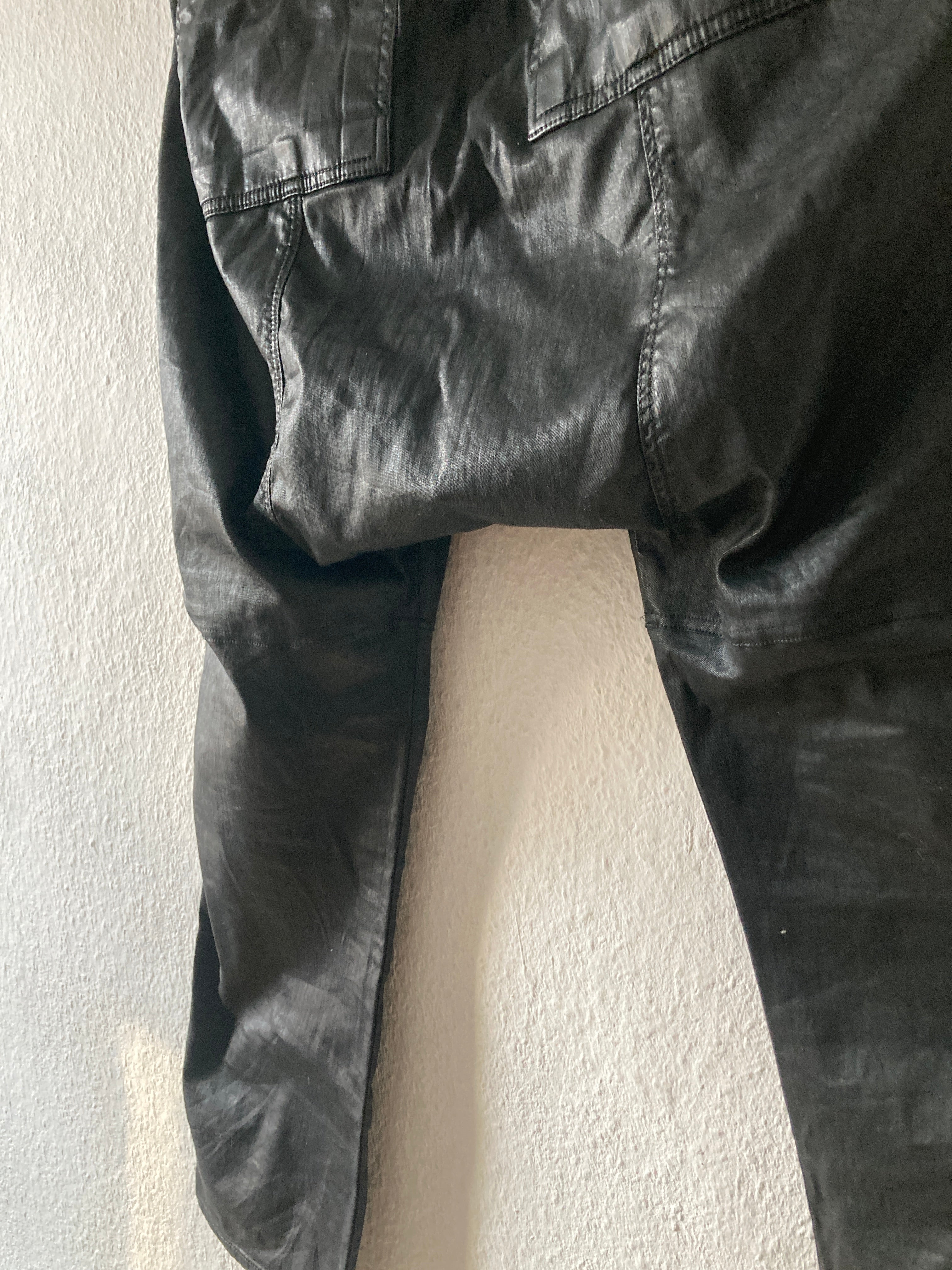 NWT - S/S 19 "BABEL" Waxed SBW Drop-Crotch Drawstring Pants XXL
