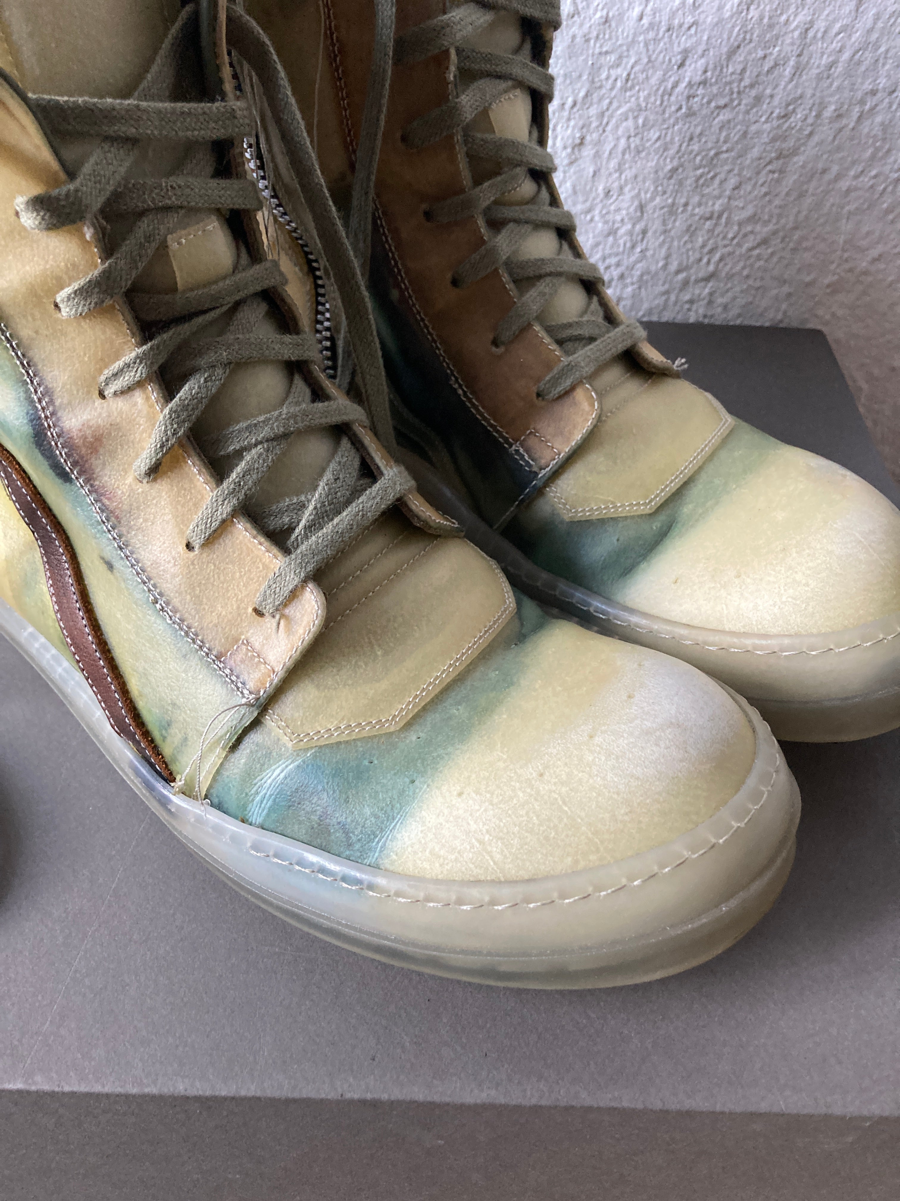 S/S 19 "BABEL" Transparent "Swamp" Geobaskets Rick Owens IT42/US 9