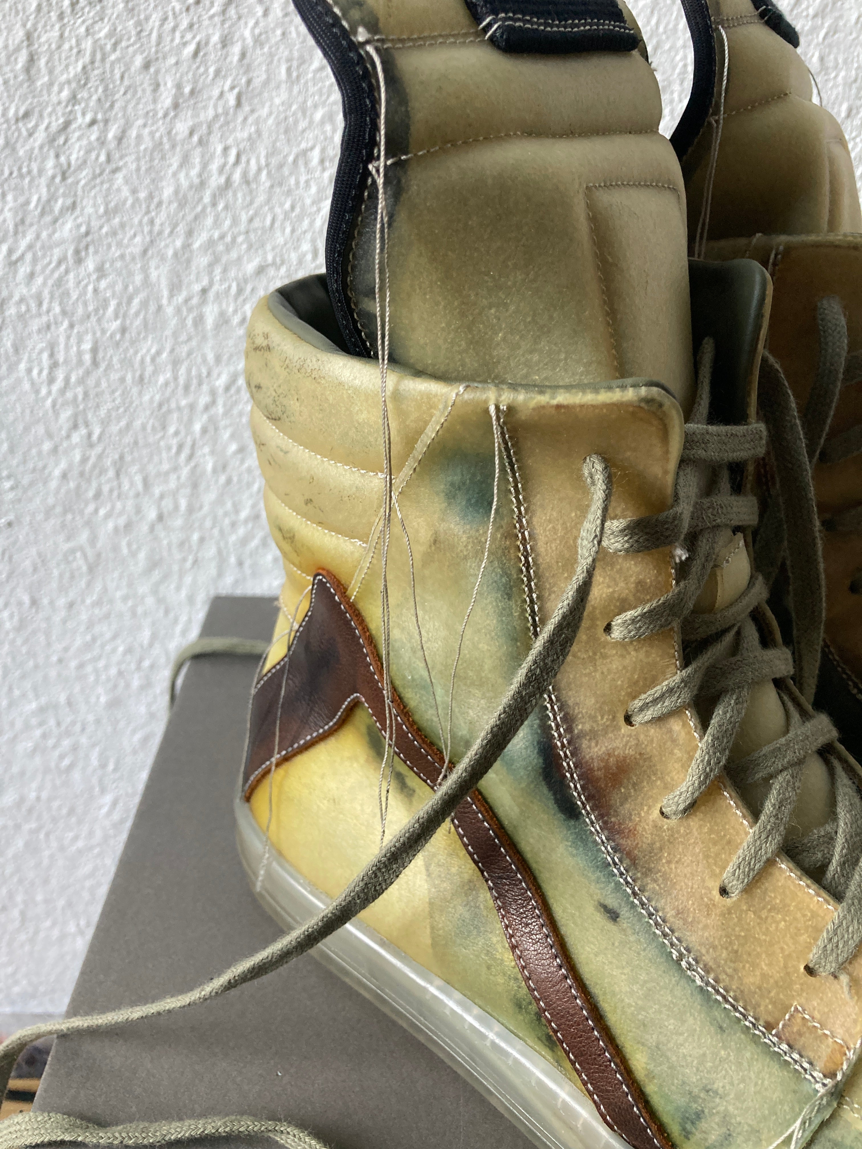 S/S 19 "BABEL" Transparent "Swamp" Geobaskets Rick Owens IT42/US 9