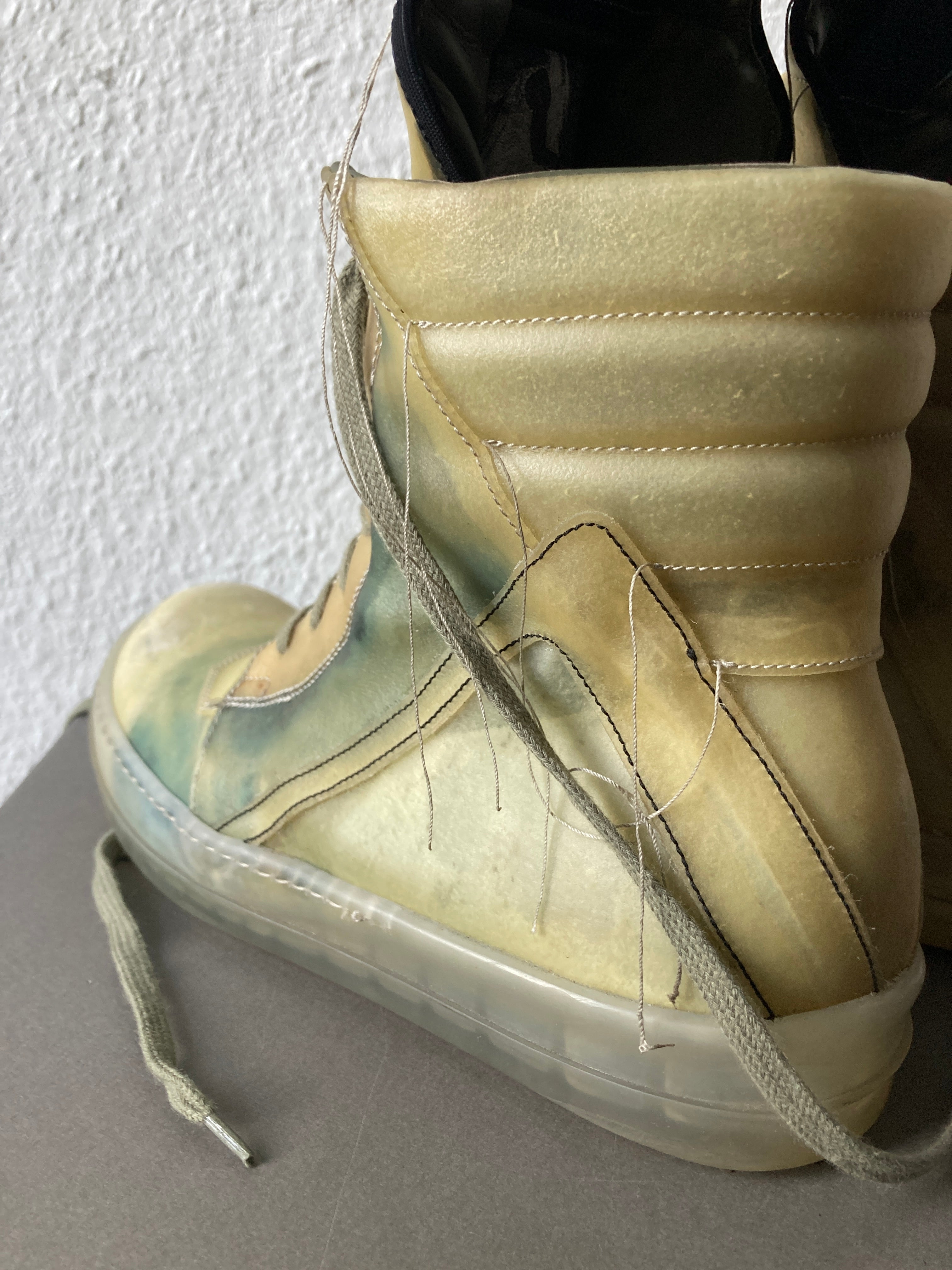 S/S 19 "BABEL" Transparent "Swamp" Geobaskets Rick Owens IT42/US 9