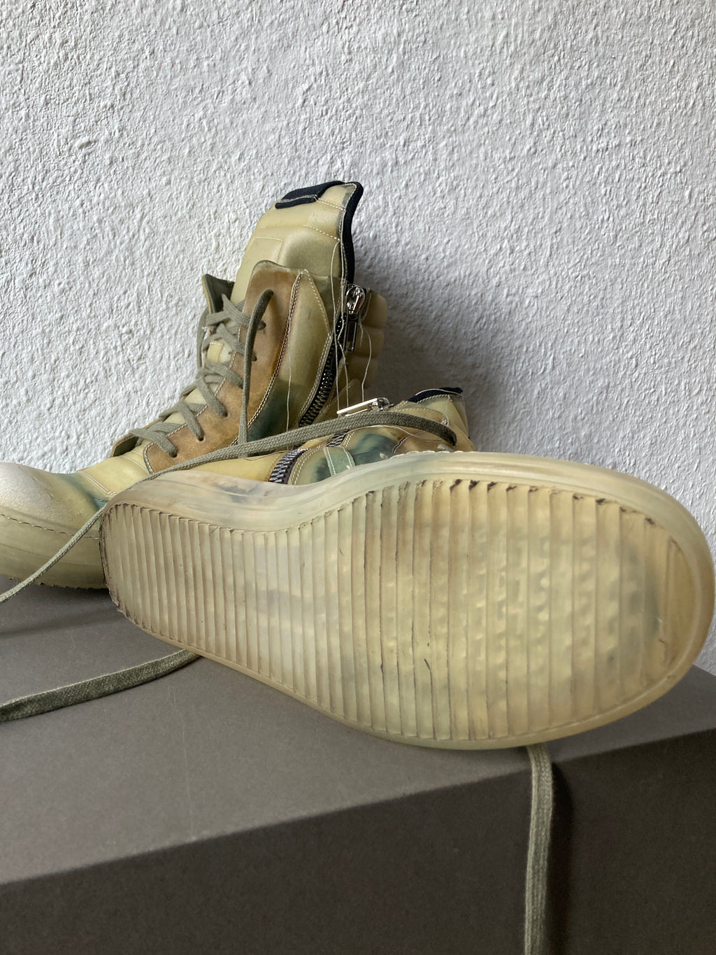 S/S 19 "BABEL" Transparent "Swamp" Geobaskets Rick Owens IT42/US 9