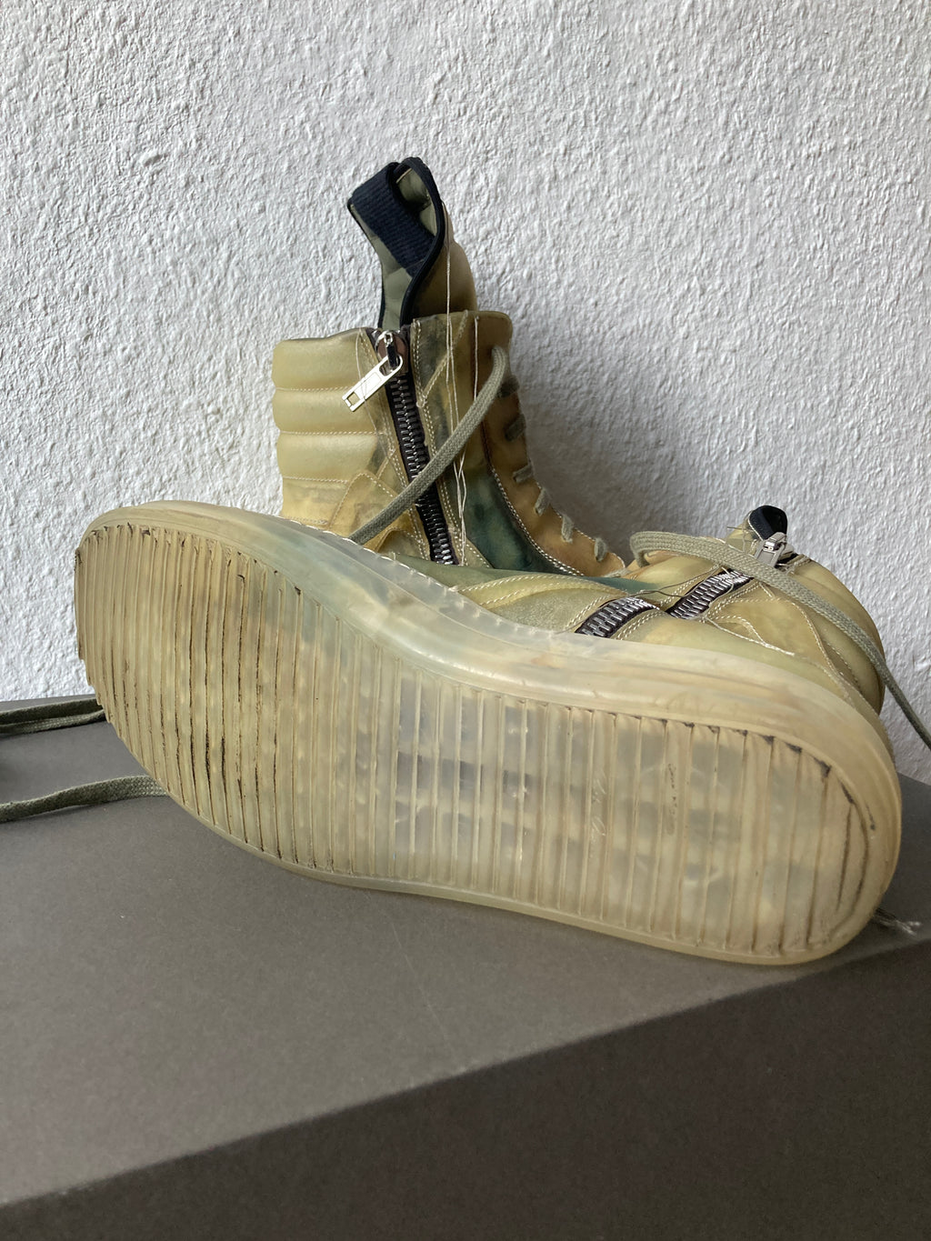 S/S 19 "BABEL" Transparent "Swamp" Geobaskets Rick Owens IT42/US 9