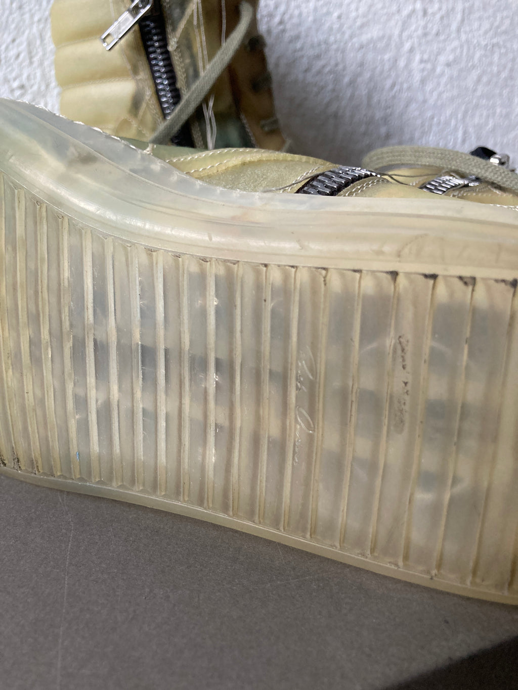 S/S 19 "BABEL" Transparent "Swamp" Geobaskets Rick Owens IT42/US 9