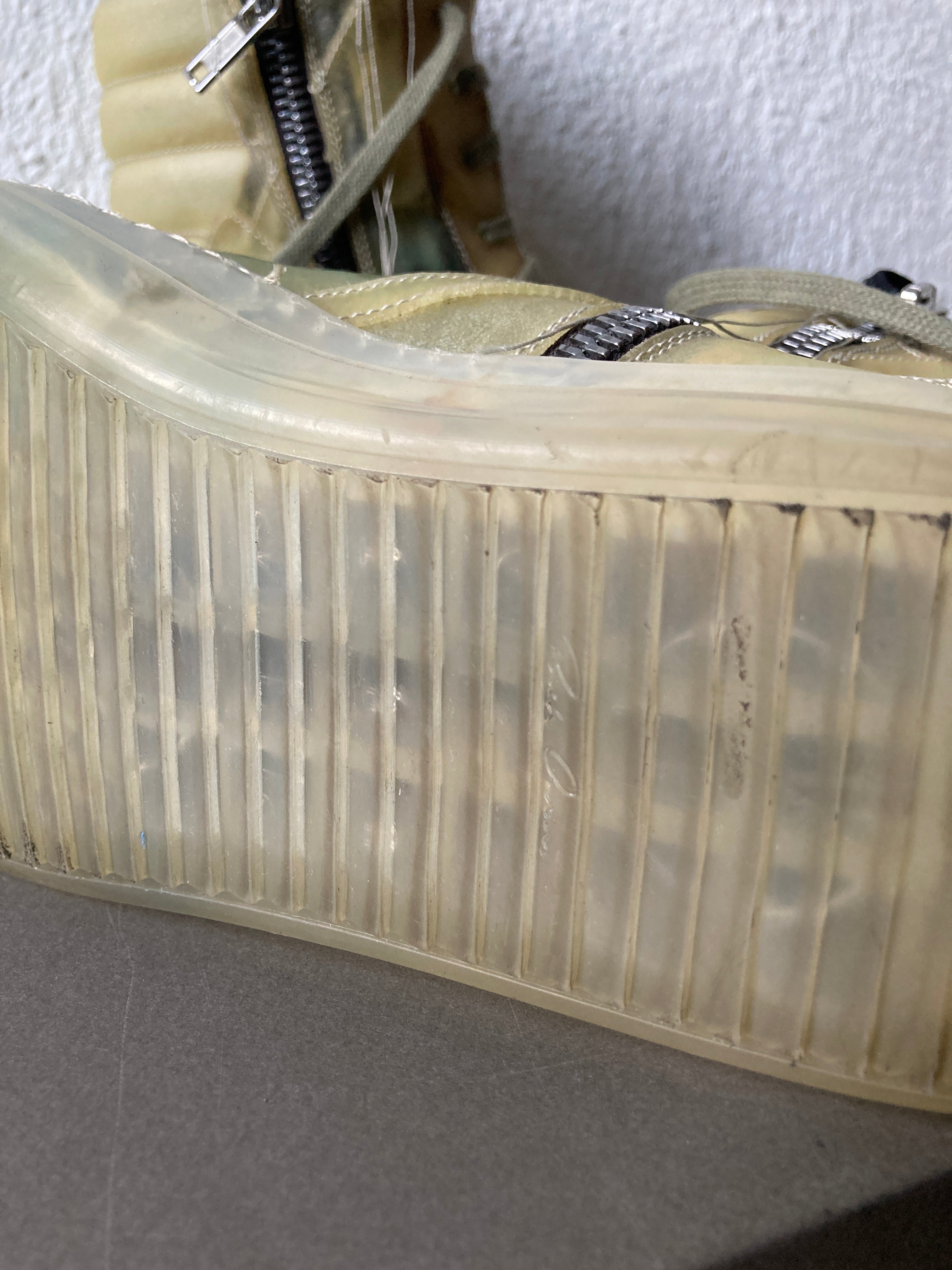 S/S 19 "BABEL" Transparent "Swamp" Geobaskets Rick Owens IT42/US 9